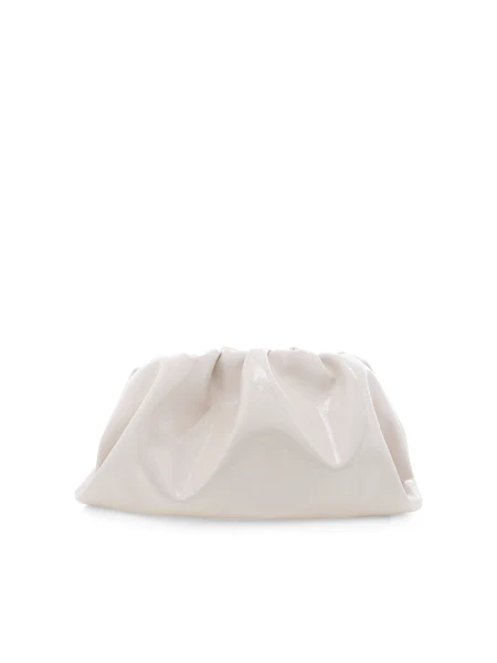 Kyla Clutch Bag CHALK CRINKLE PATENT