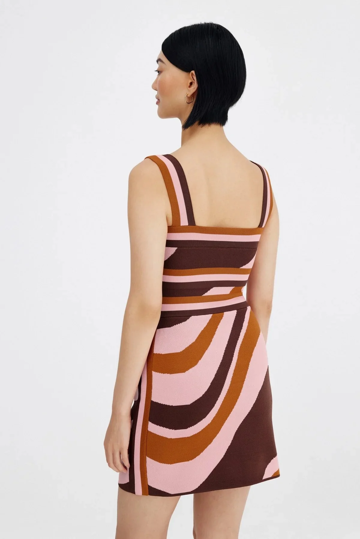 Leyla Mini Dress CHOCOLATE SWIRL - Image 3