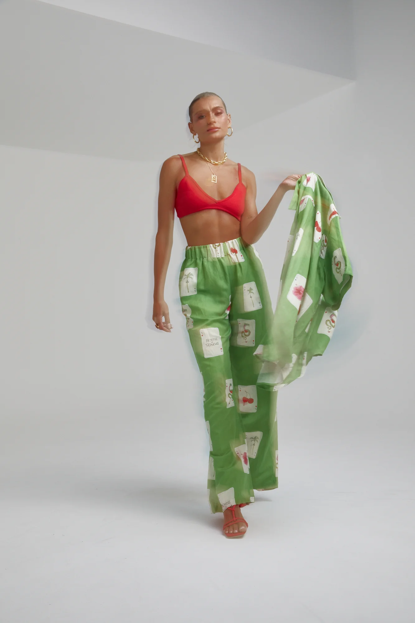 Linen Pants HOUSE OF SUMMI TARRAGON - Image 10