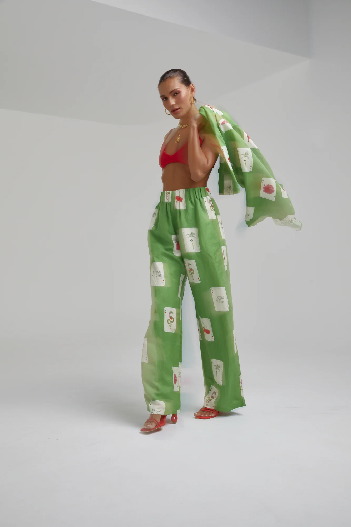 Linen Pants HOUSE OF SUMMI TARRAGON - Image 11