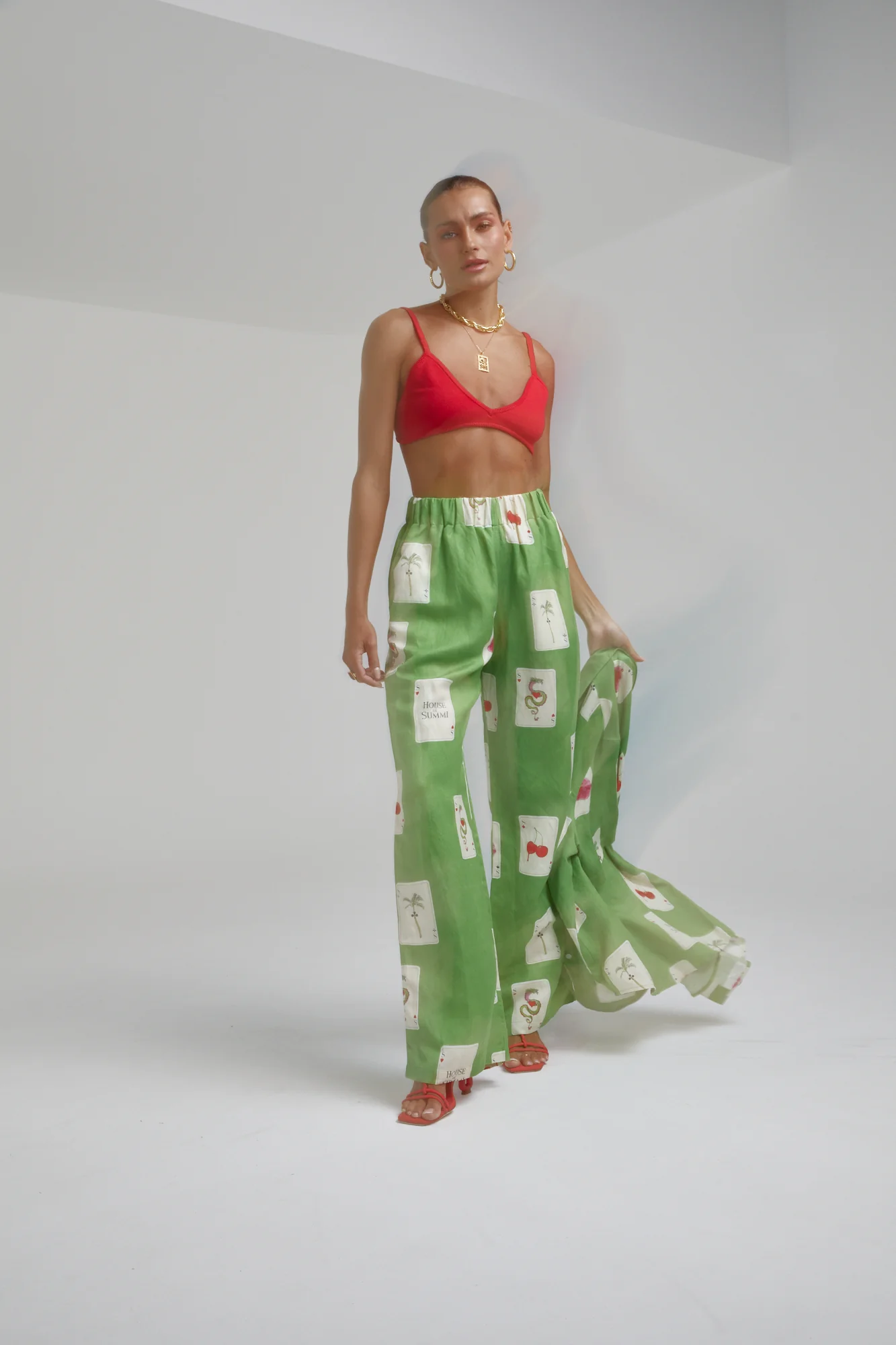 Linen Pants HOUSE OF SUMMI TARRAGON - Image 12