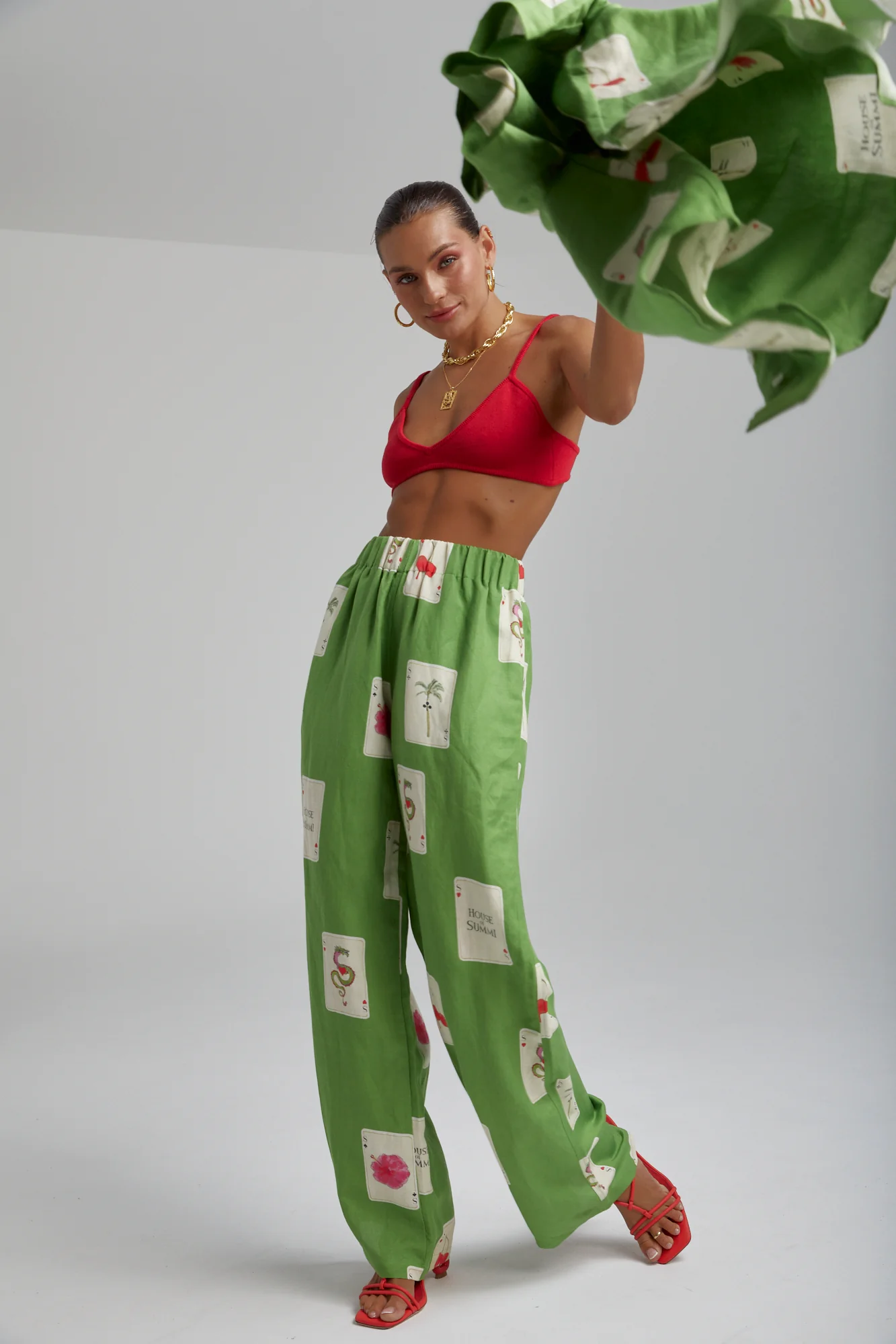 Linen Pants HOUSE OF SUMMI TARRAGON - Image 6