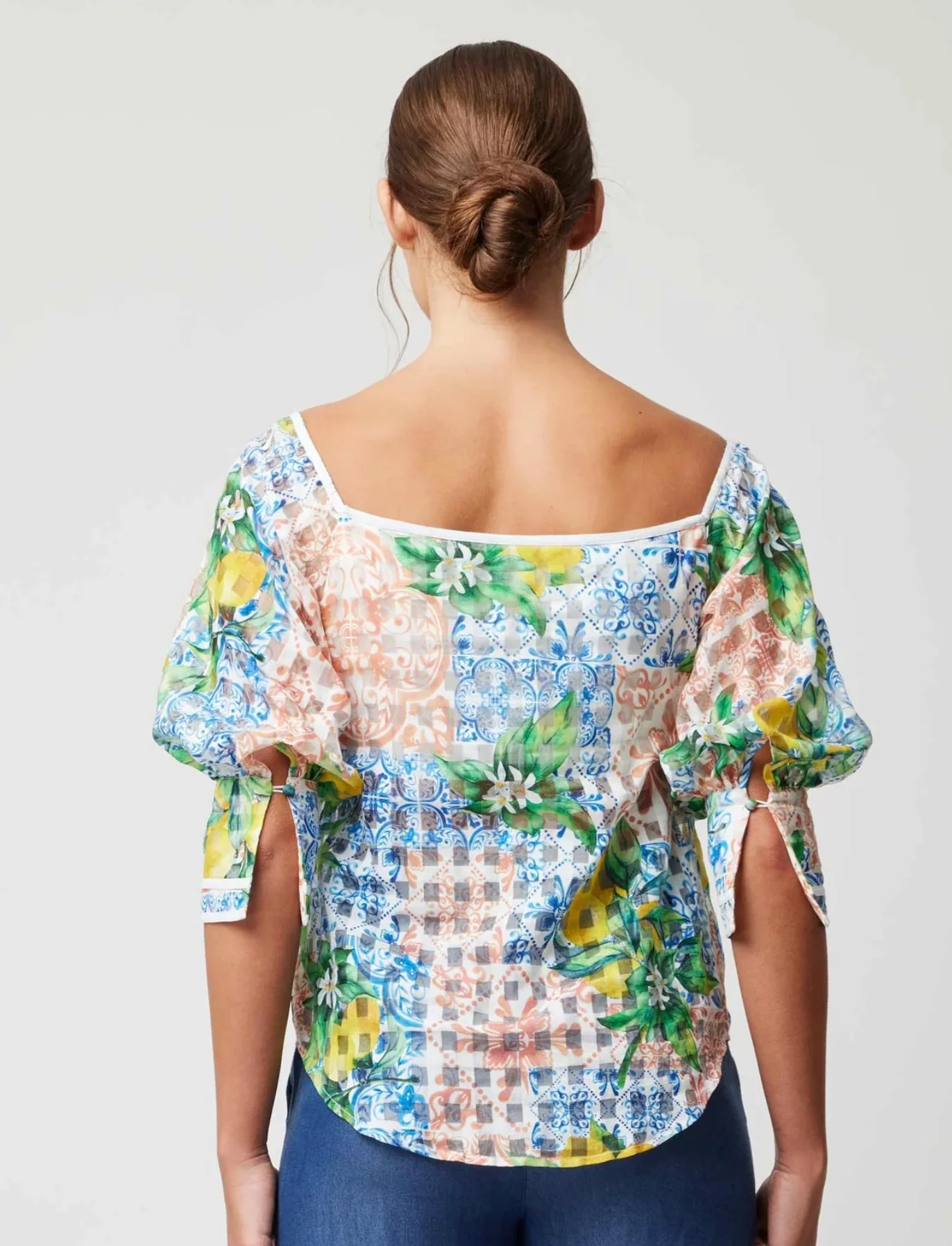 Lucia Cotton Silk Top in Limonata - Image 4