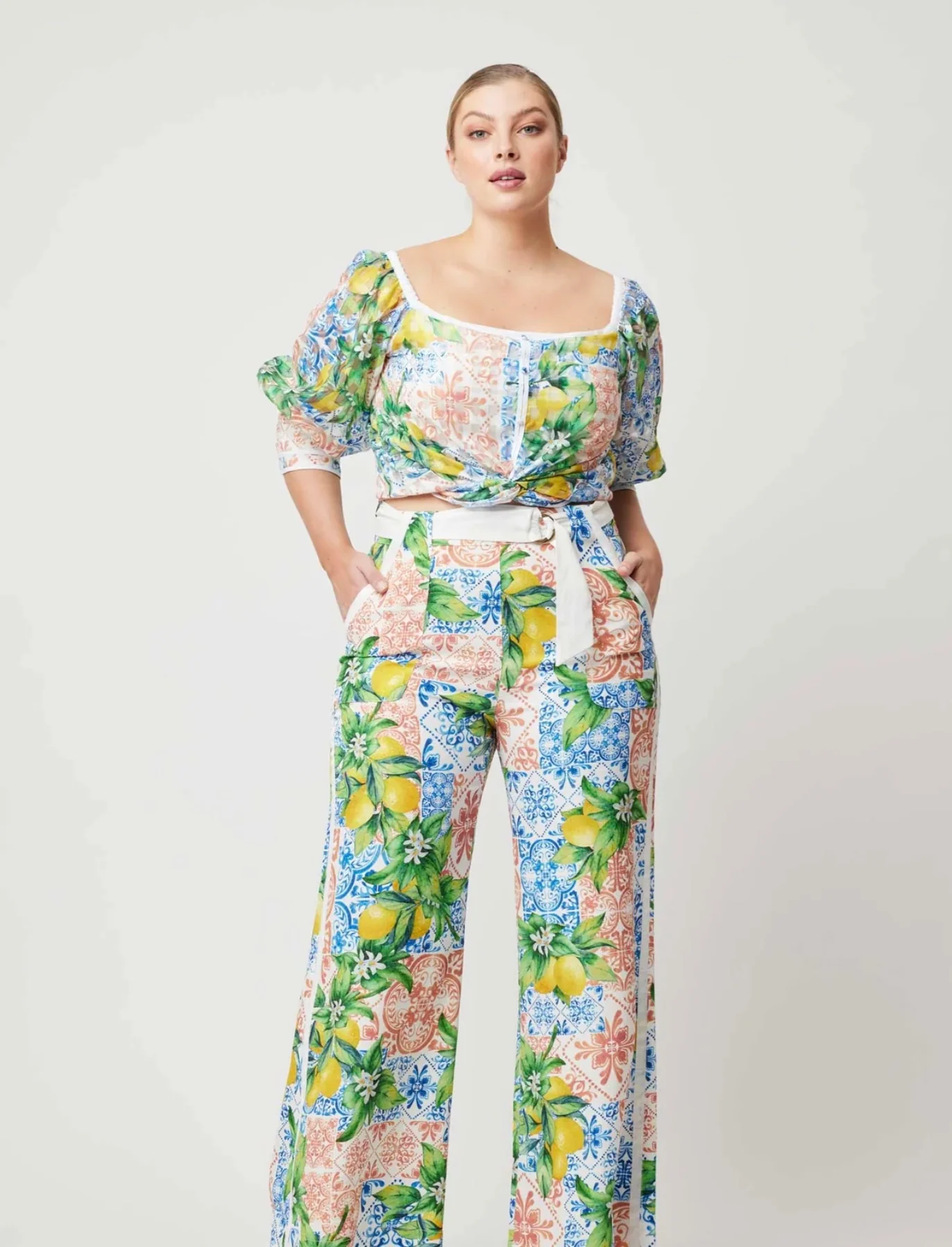 Lucia Cotton Silk Top in Limonata - Image 7
