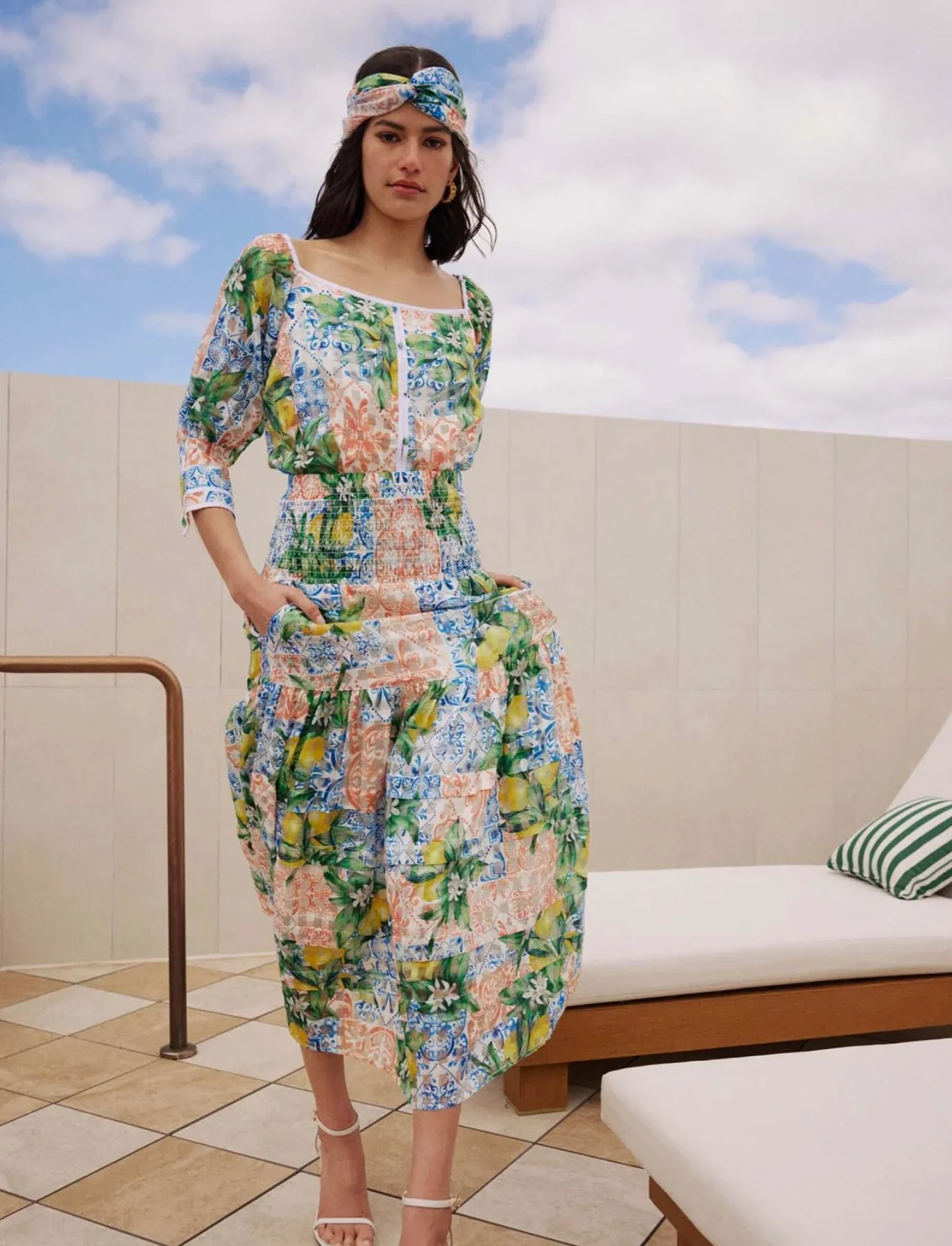 Lucia Cotton Silk Top in Limonata - Image 9