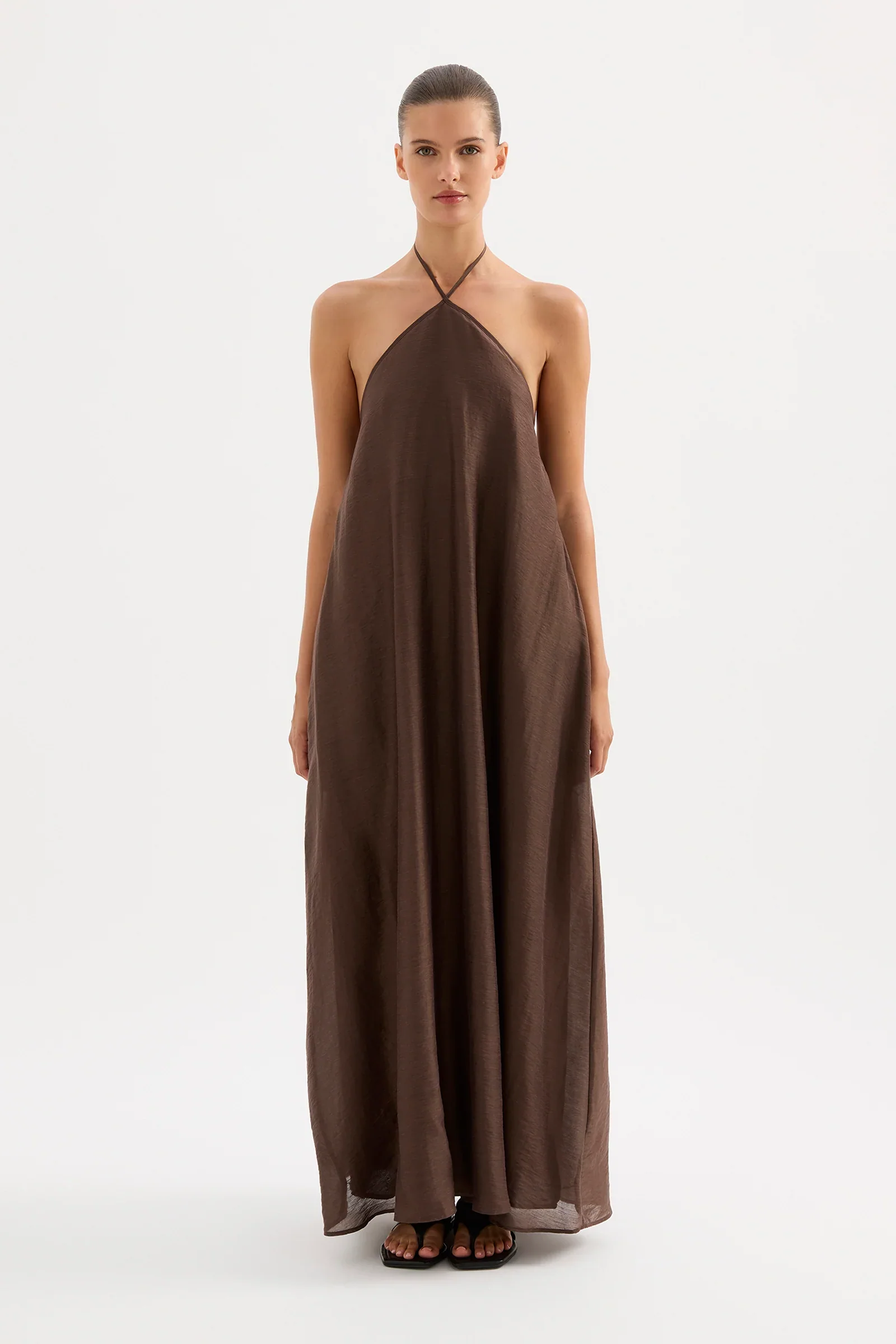 Margot Maxi Dress CHOCOLATE - Image 3