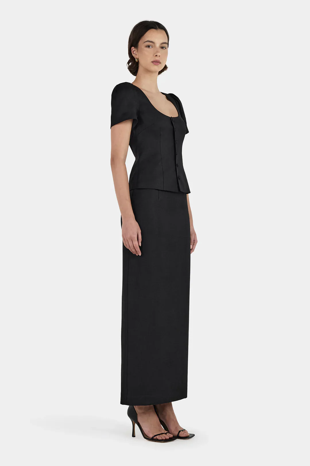Marielle Linen Skirt BLACK - Image 3