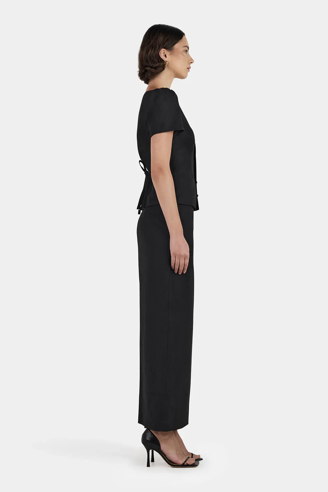 Marielle Linen Skirt BLACK - Image 4
