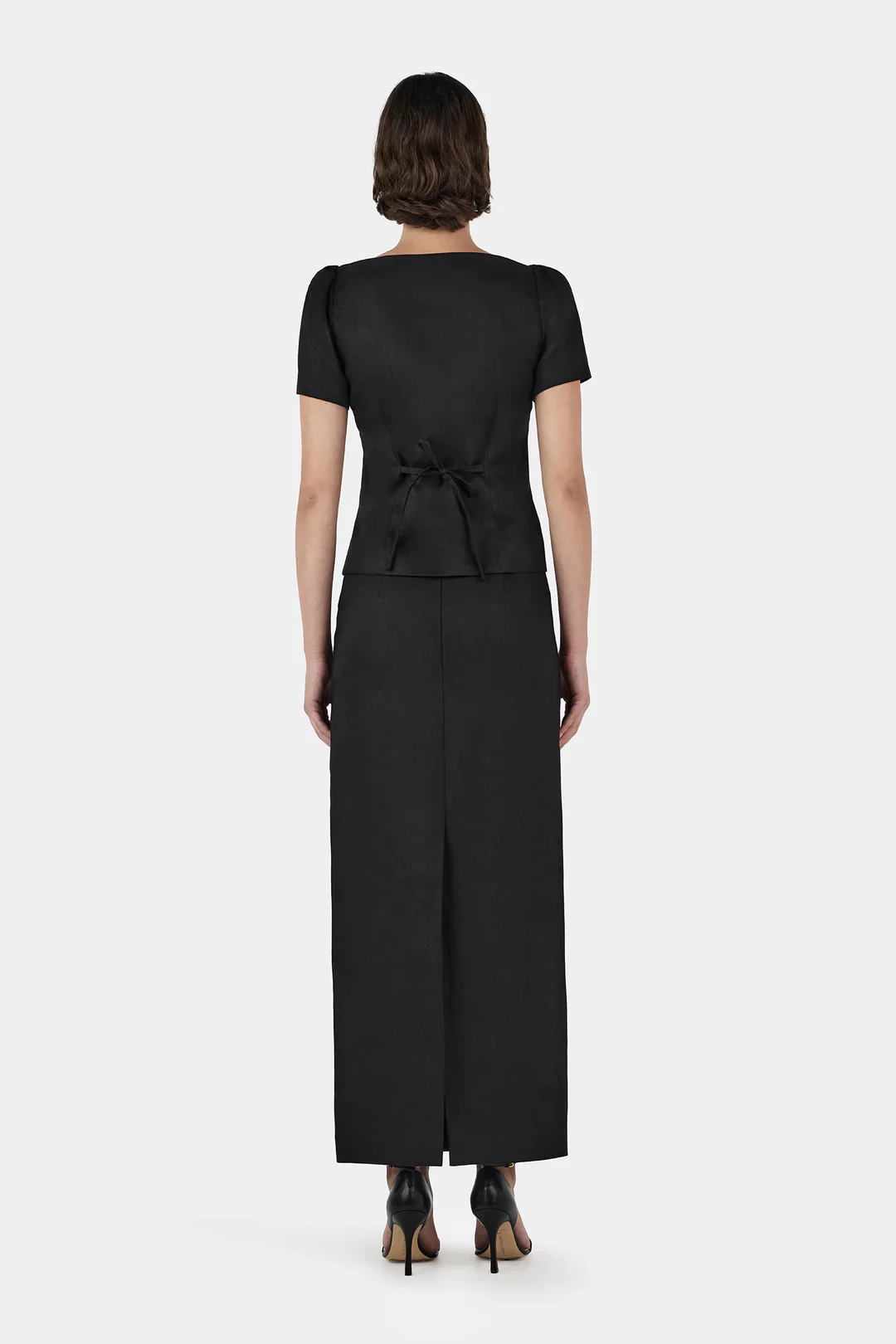 Marielle Linen Skirt BLACK - Image 5
