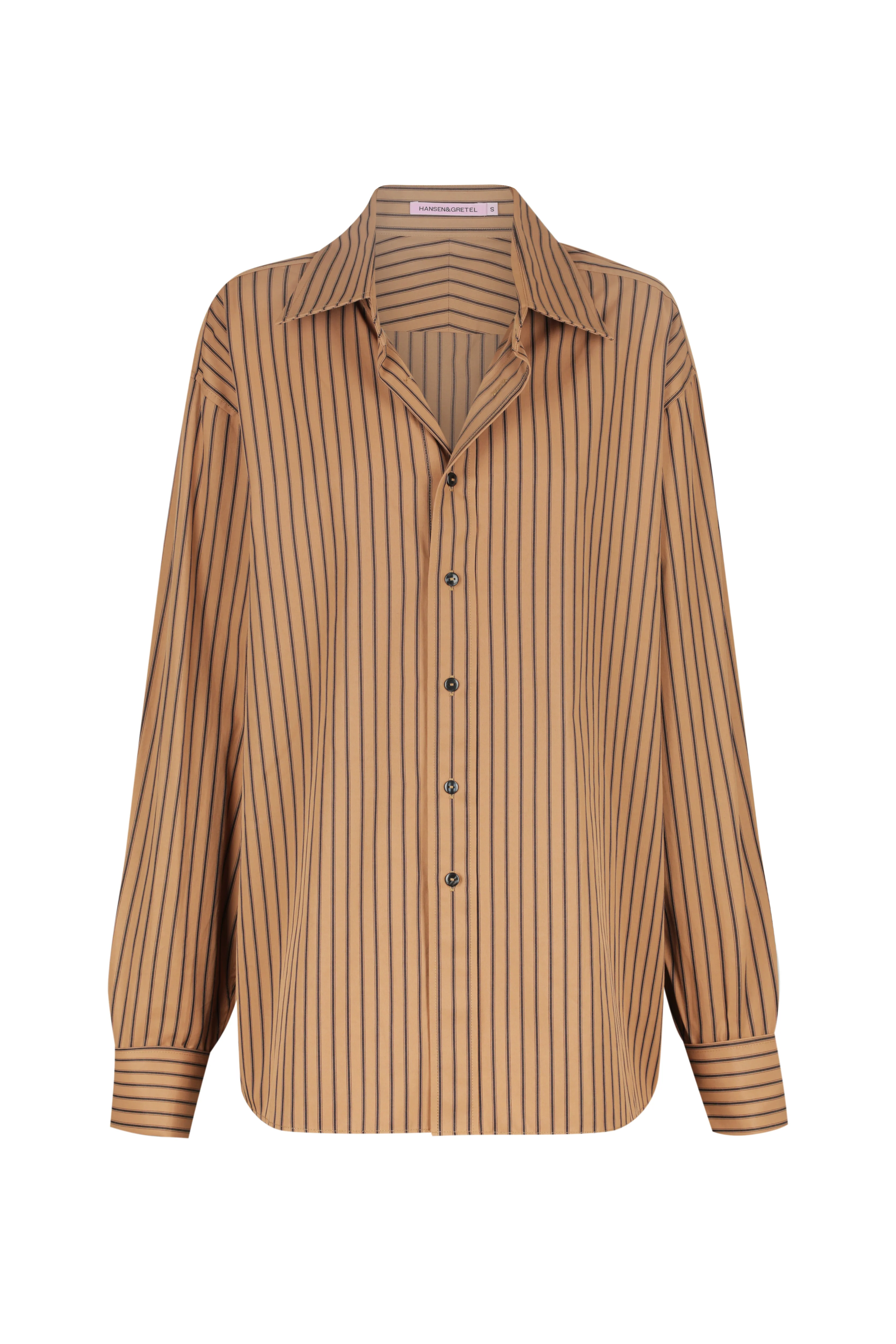 McCall Oversized Shirt Tan Stripe - Image 5