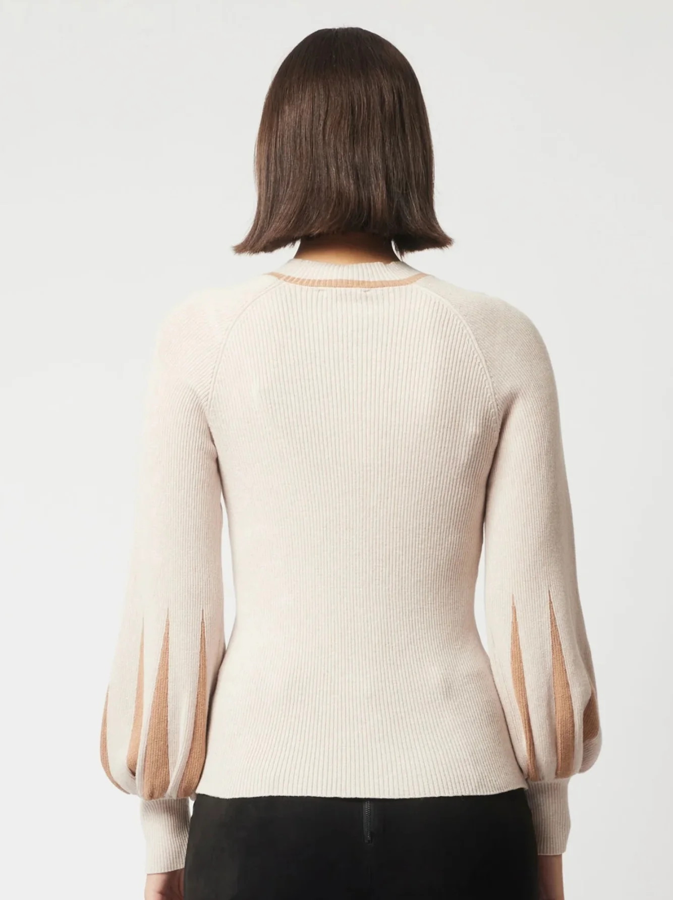 Meridian Merino Wool Blend Knit Top In Bamboo - Image 5