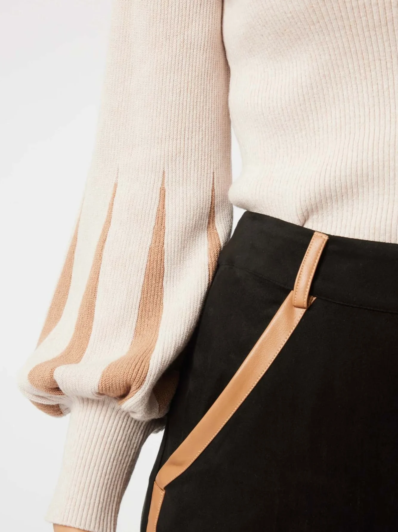 Meridian Merino Wool Blend Knit Top In Bamboo - Image 8