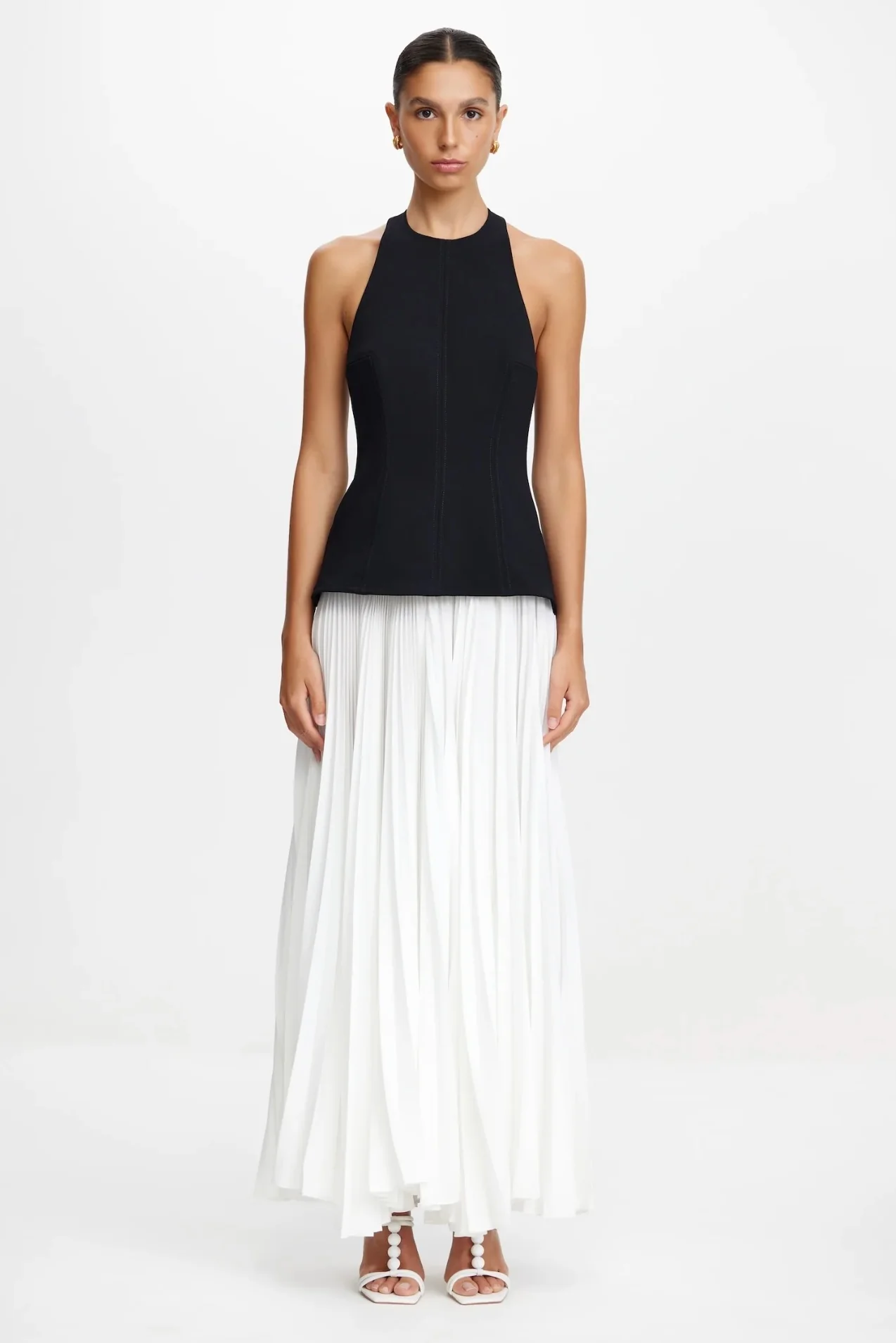Minihall Maxi Dress IVORY + BLACK