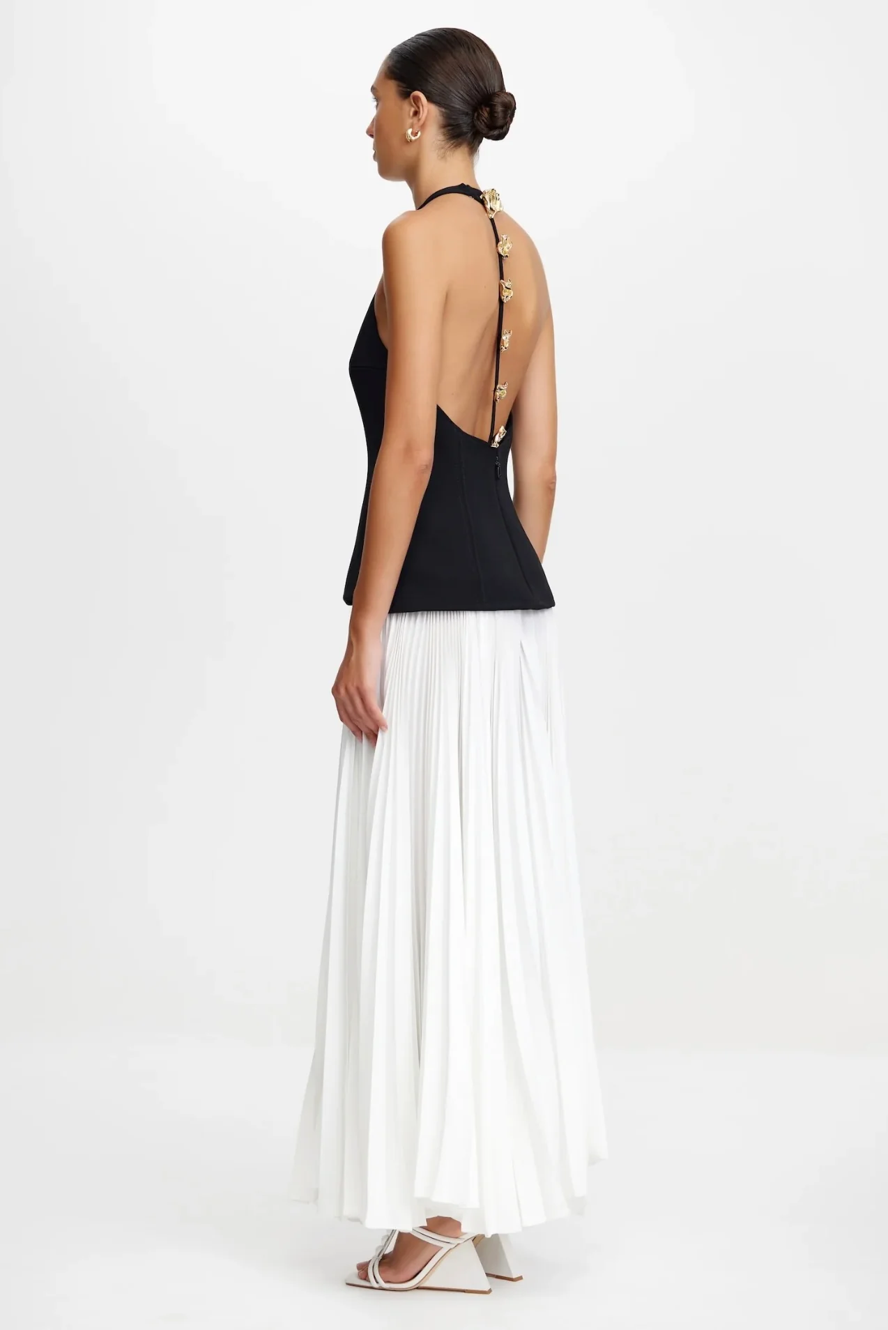 Minihall Maxi Dress IVORY + BLACK - Image 4