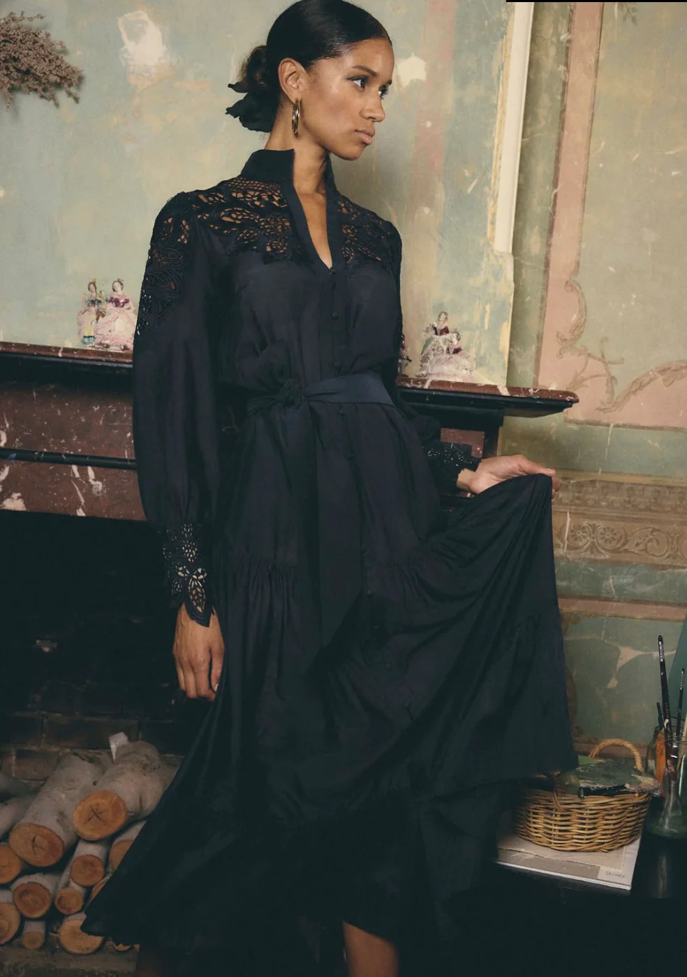 Mirador Cotton Silk Maxi Dress NIGHT SKY
