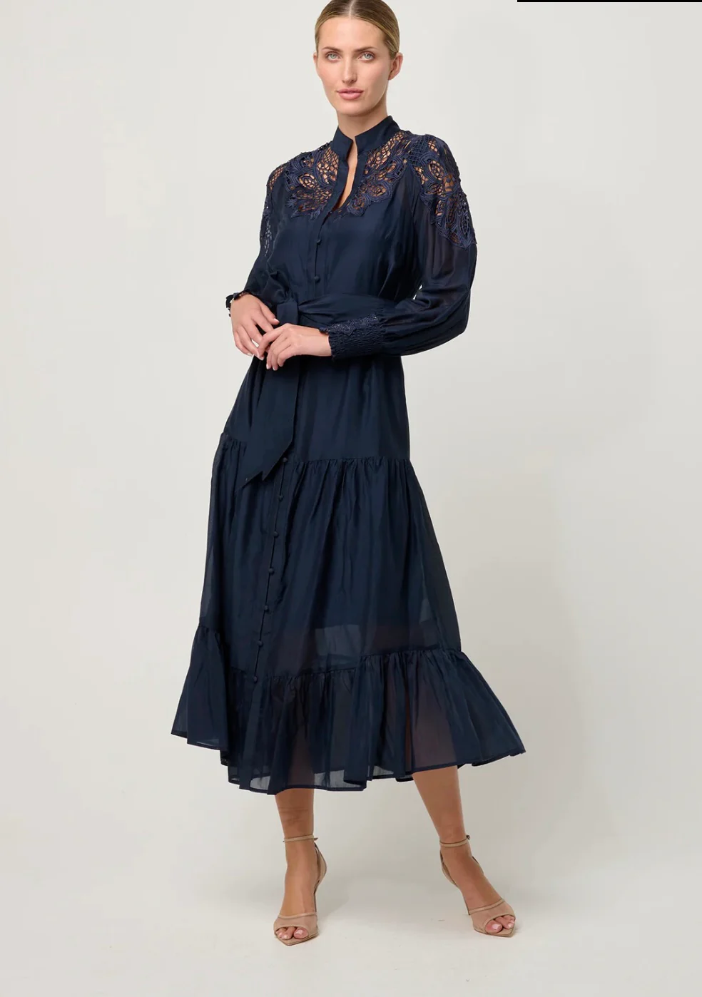 Mirador Cotton Silk Maxi Dress NIGHT SKY - Image 11