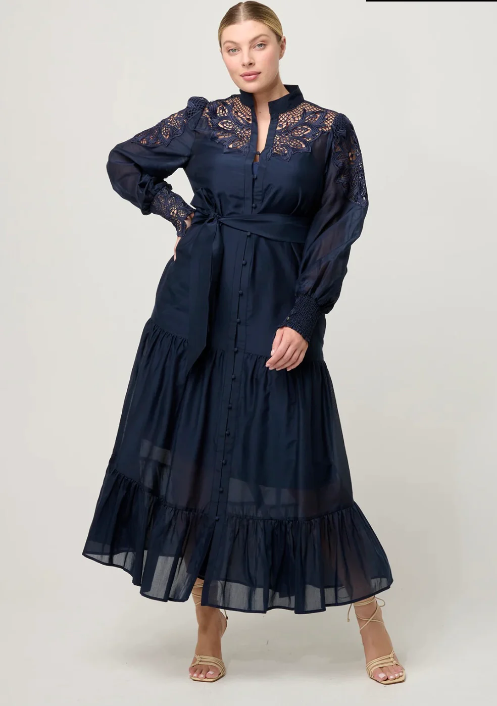 Mirador Cotton Silk Maxi Dress NIGHT SKY - Image 8