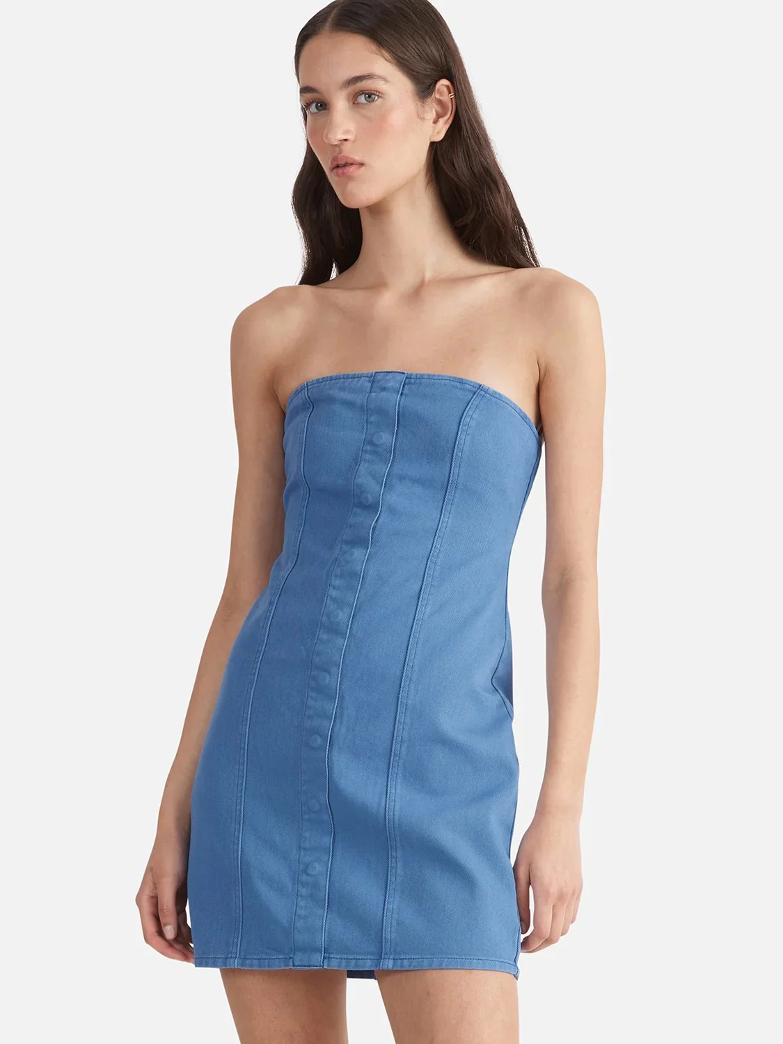 Monica Denim Mini Dress DAZZLING BLUE