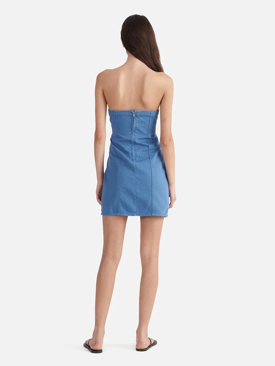 Monica Denim Mini Dress DAZZLING BLUE - Image 4