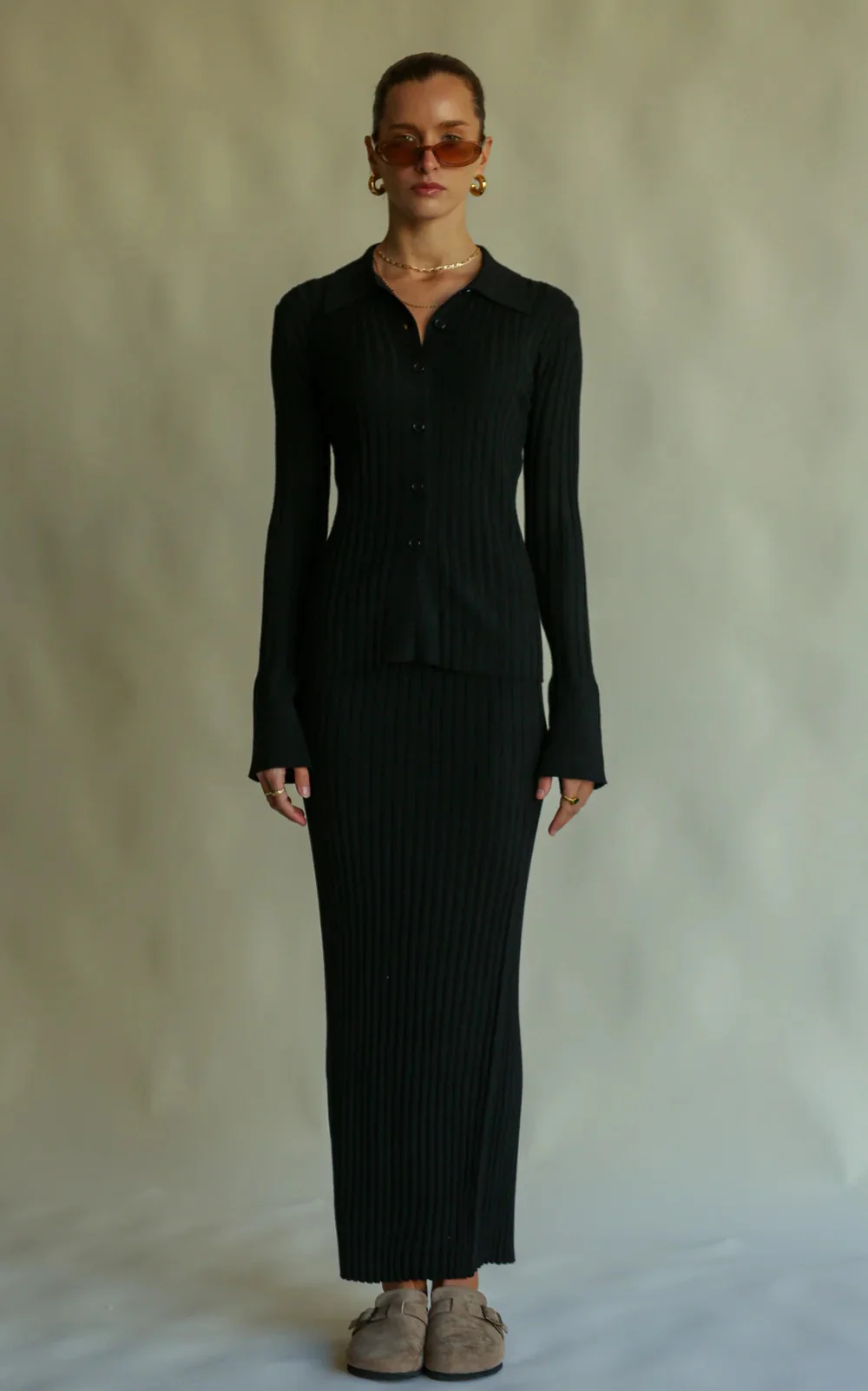 Moon Rise Knit Skirt NOIR - Image 2