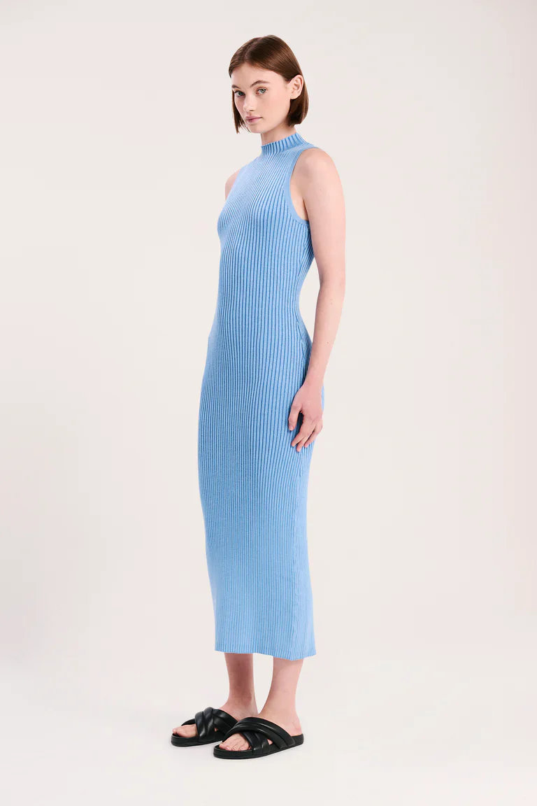Onda Knit Dress Azure - Image 2