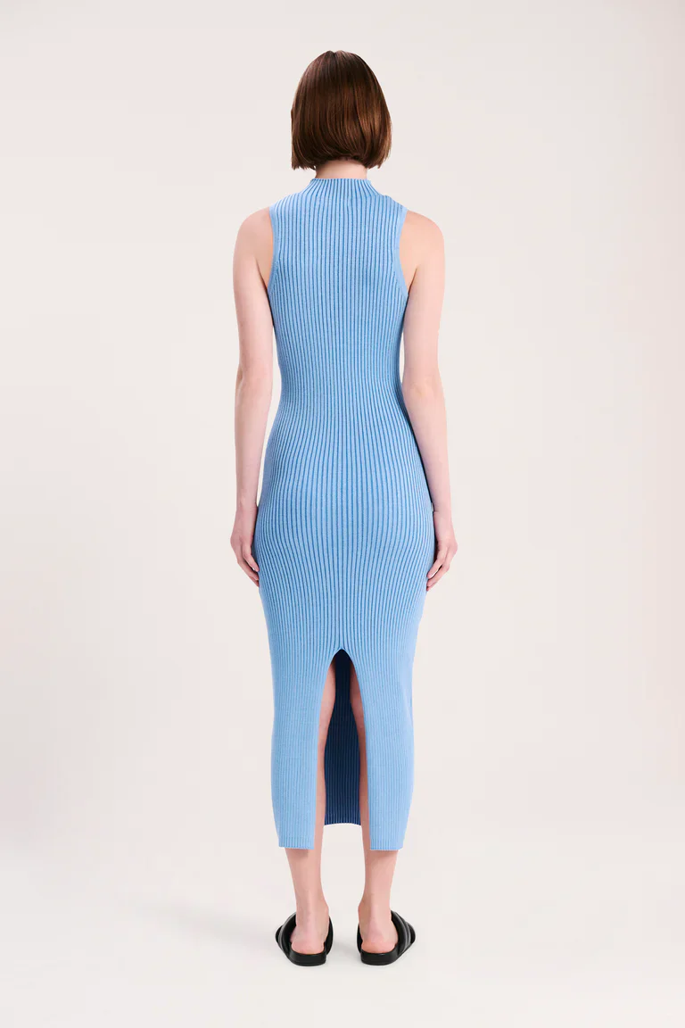 Onda Knit Dress Azure - Image 3