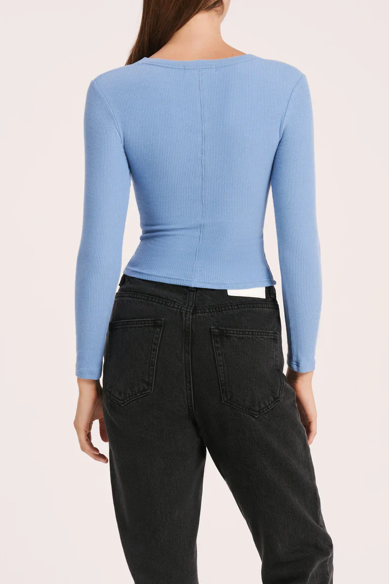 Organic Rib LS Scoop Tee Reef - Image 4