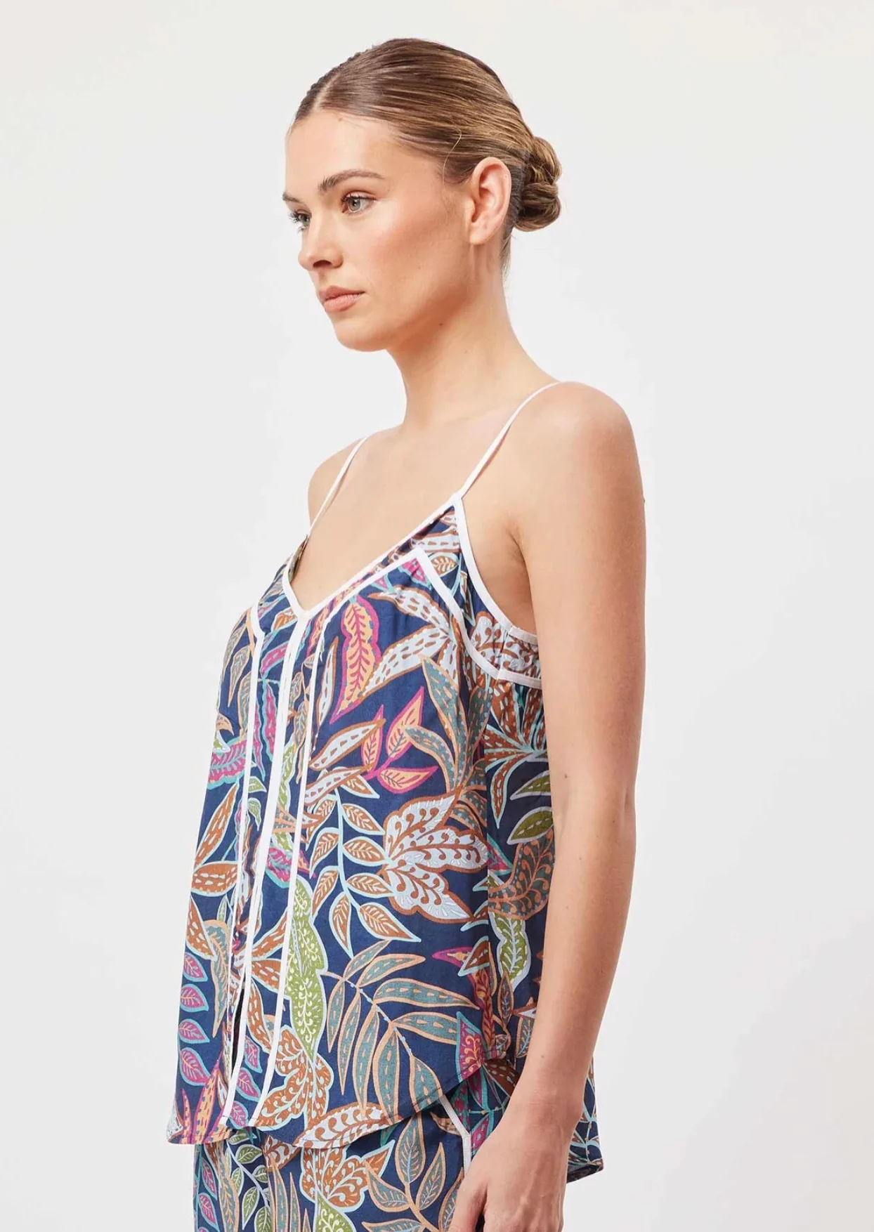 Panama Viscose Cami In Fiesta Tropico - Image 3