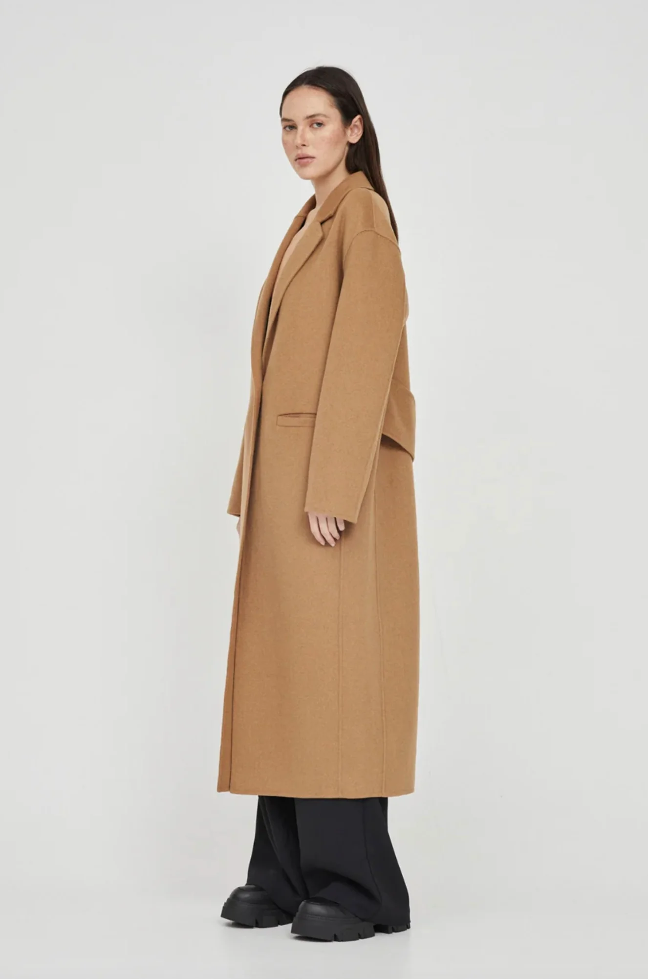 Pearson Double Faced Wool coat CAMEL - Image 3