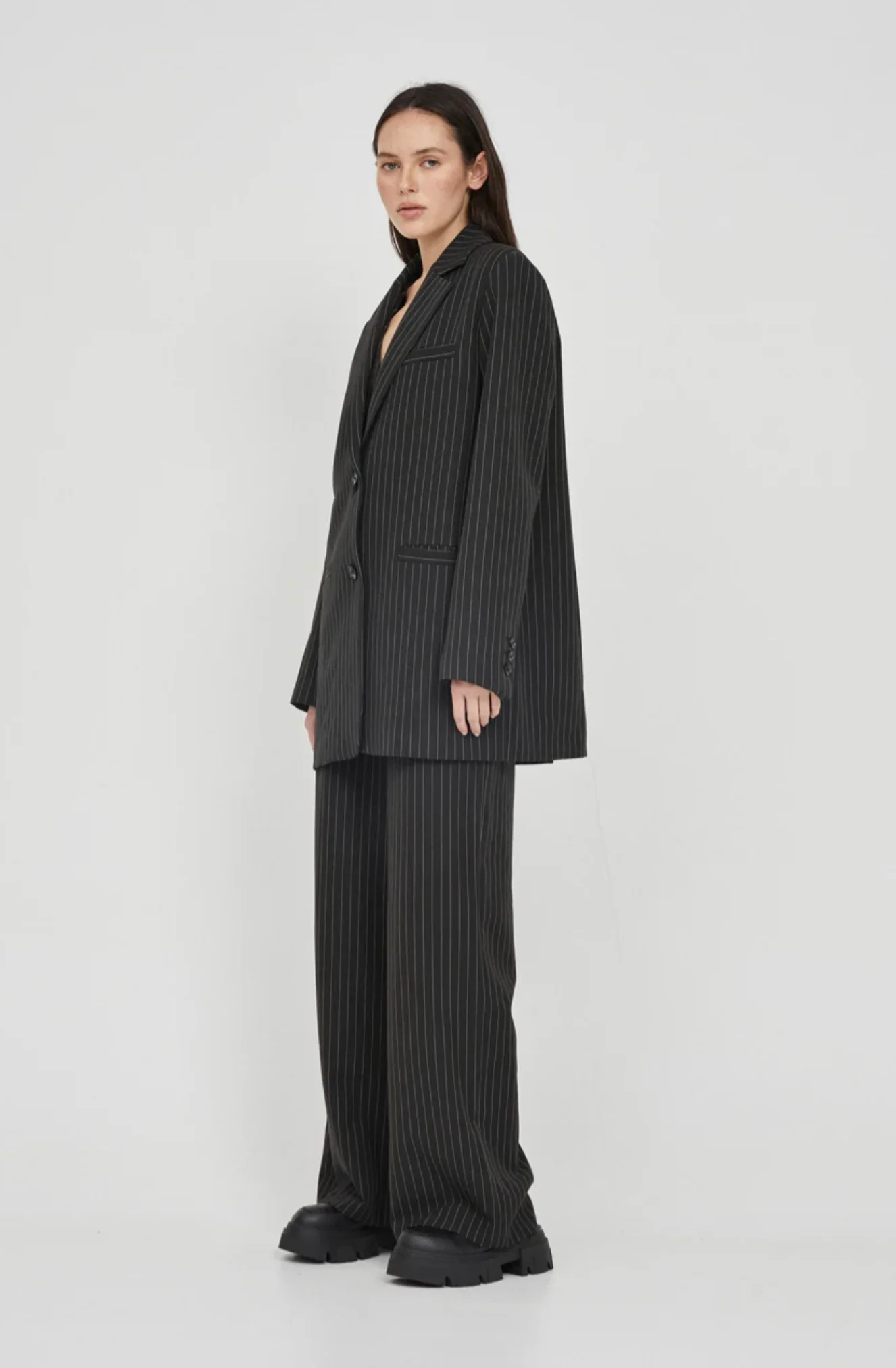 Pinstripe Blazer PINSTRIPE - Image 5