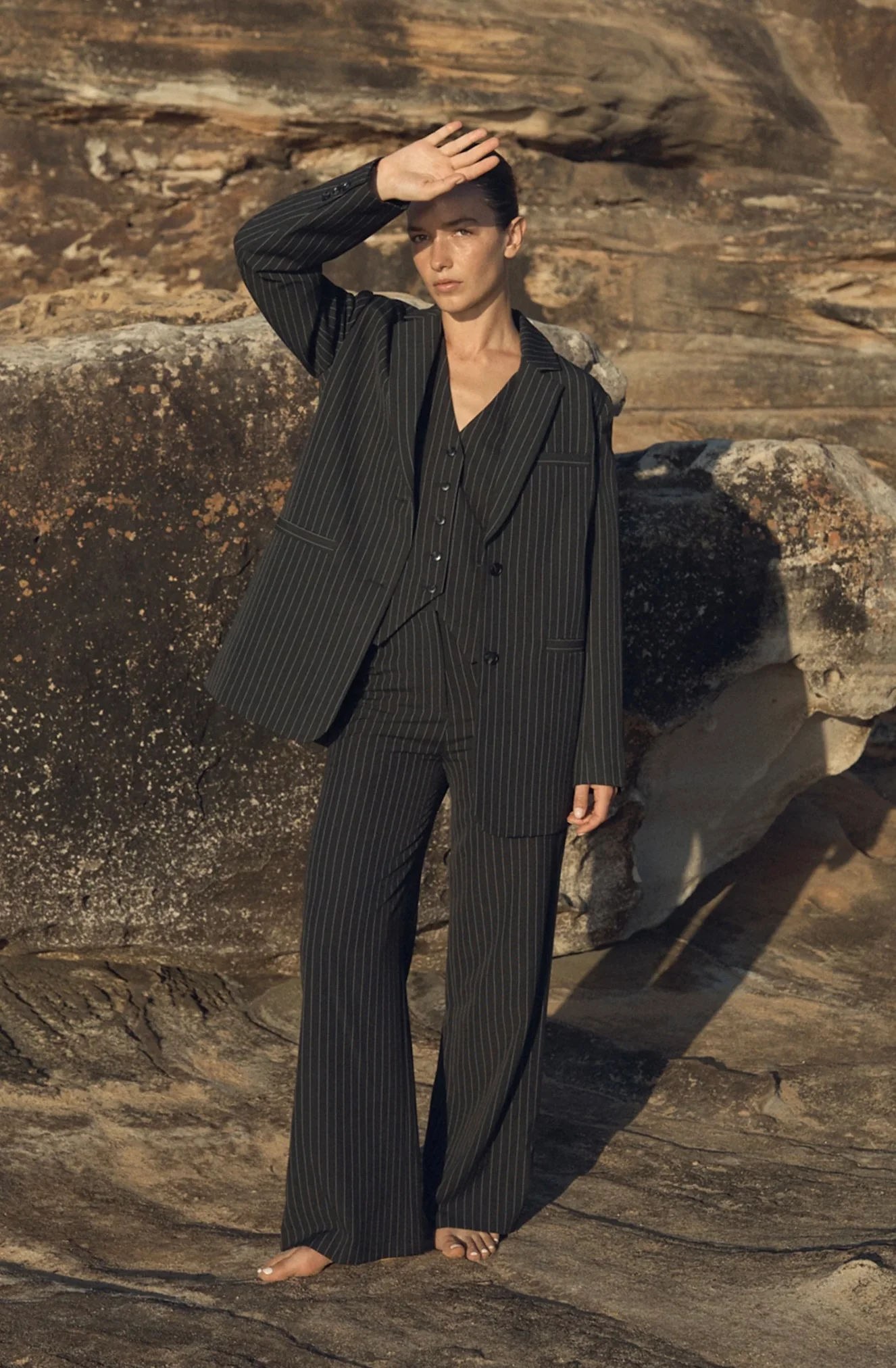 Pinstripe Blazer PINSTRIPE - Image 7