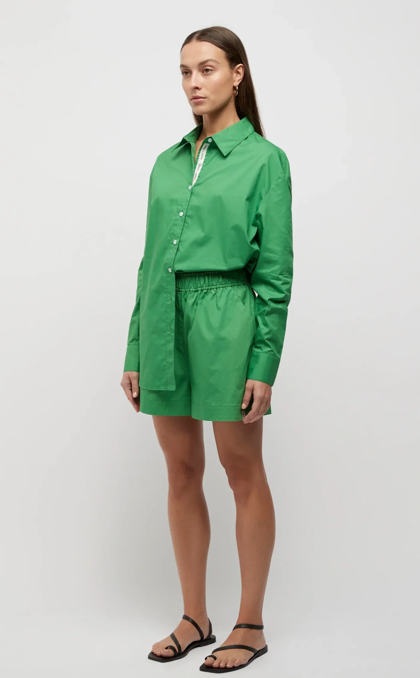 Positano Elastic Waist Shorts Green - Image 2