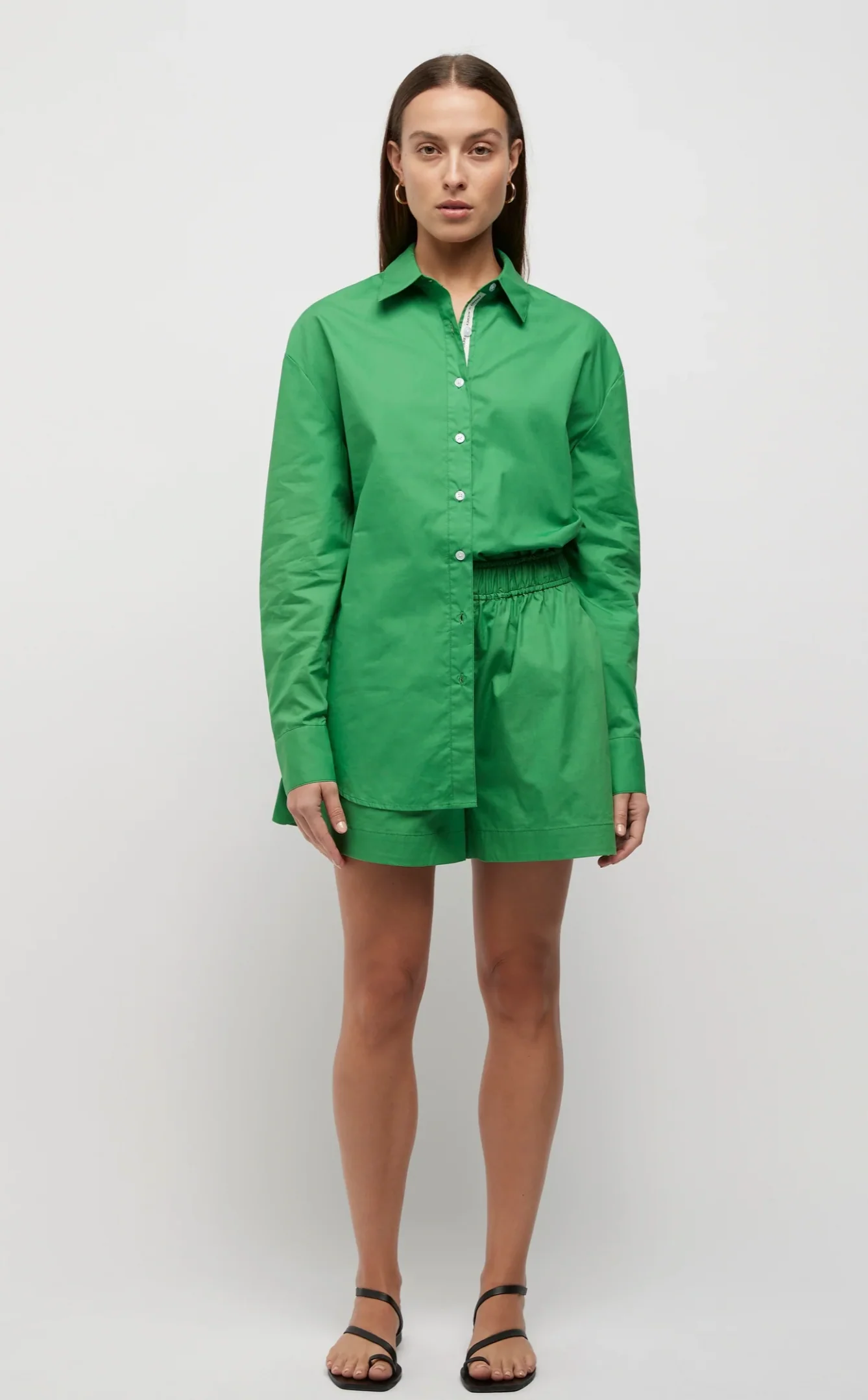 Positano Elastic Waist Shorts Green - Image 3