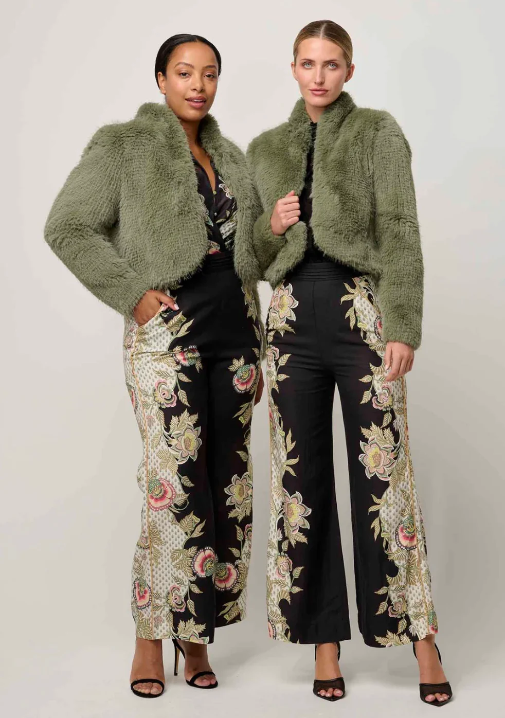 Reina Faux Fur Jacket in JADE MIST - Image 7