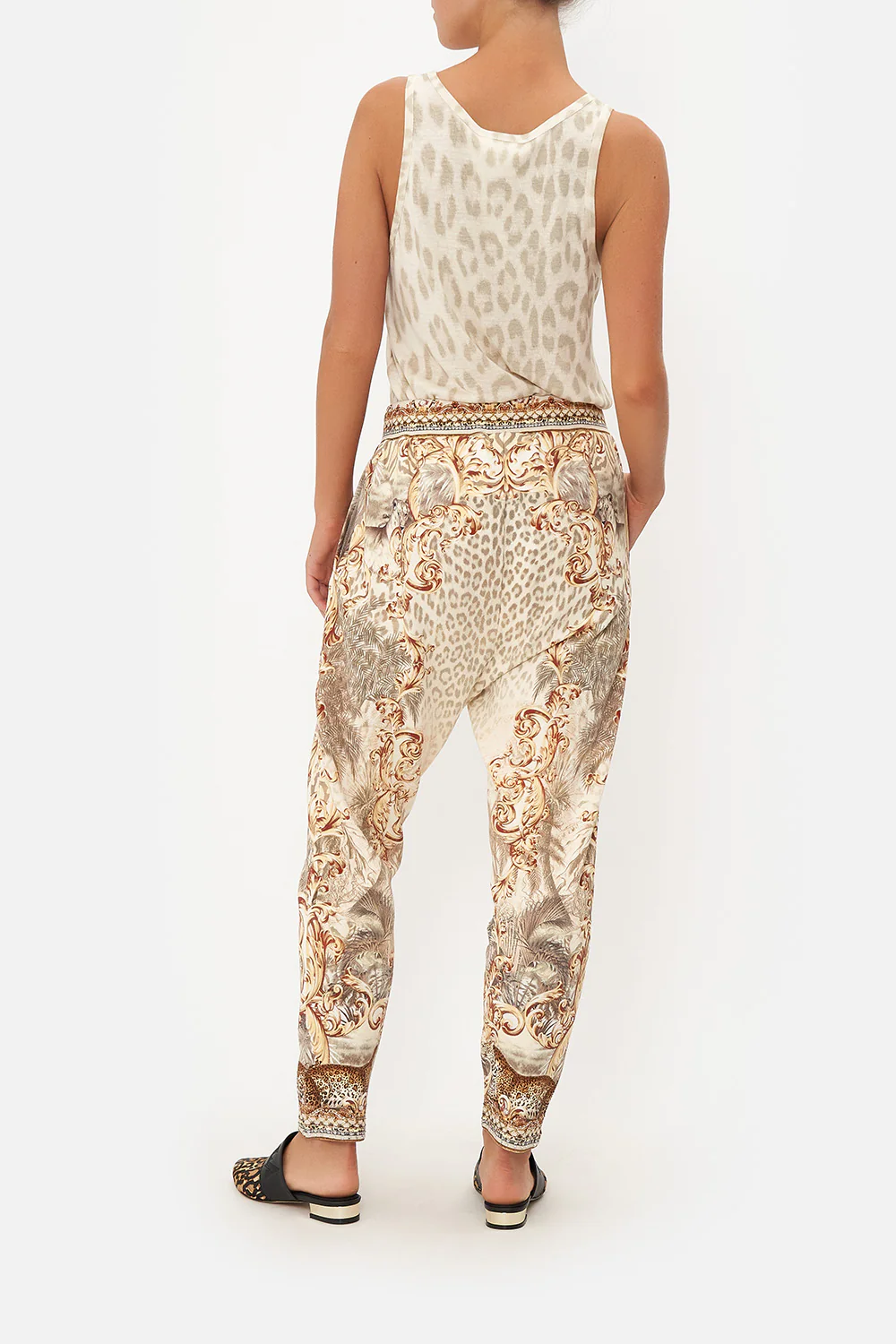 Rib Waist Relaxed Pant Palazzo Party - Image 3