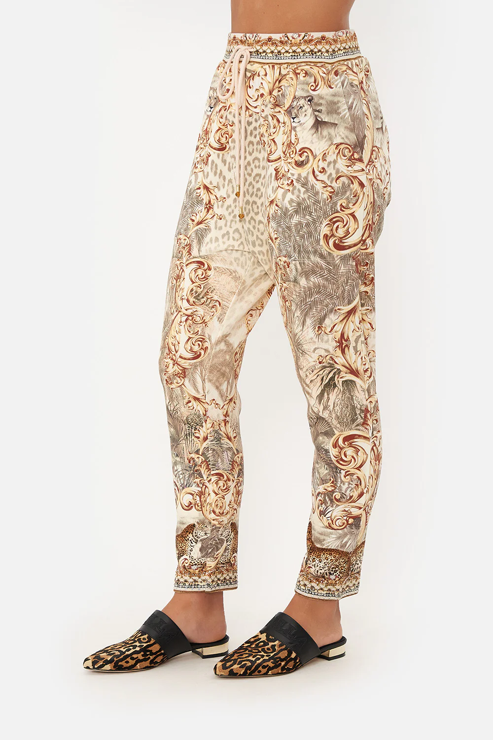Rib Waist Relaxed Pant Palazzo Party - Image 4