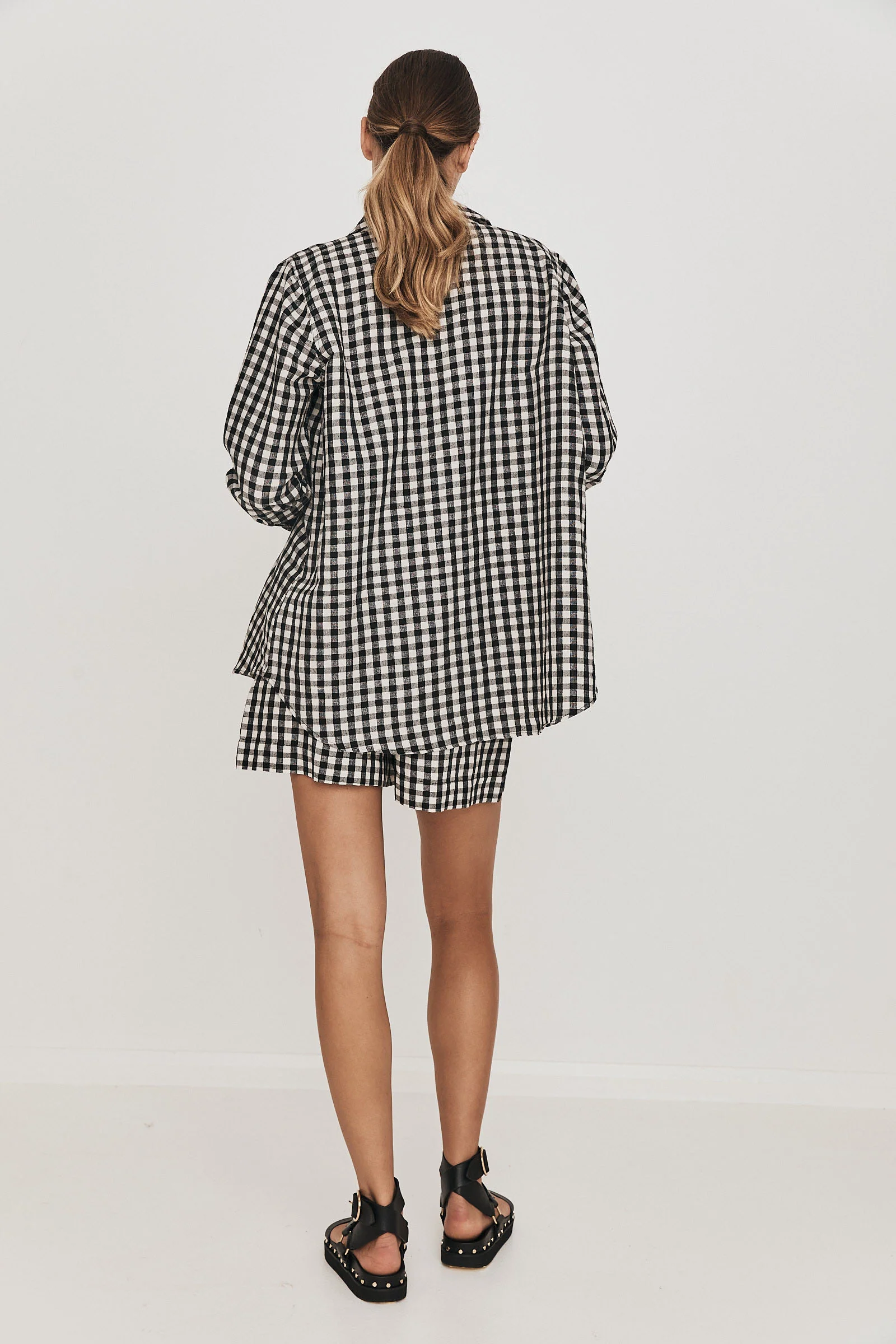 Rikki Shirt blk_white Check - Image 5