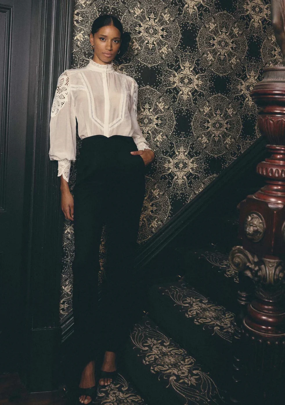 Scarlett Faux Suede Pant in ONYX - Image 2