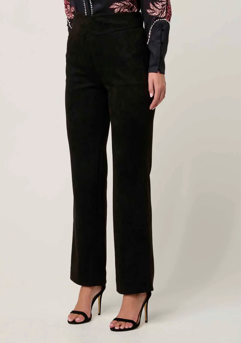 Scarlett Faux Suede Pant in ONYX - Image 3