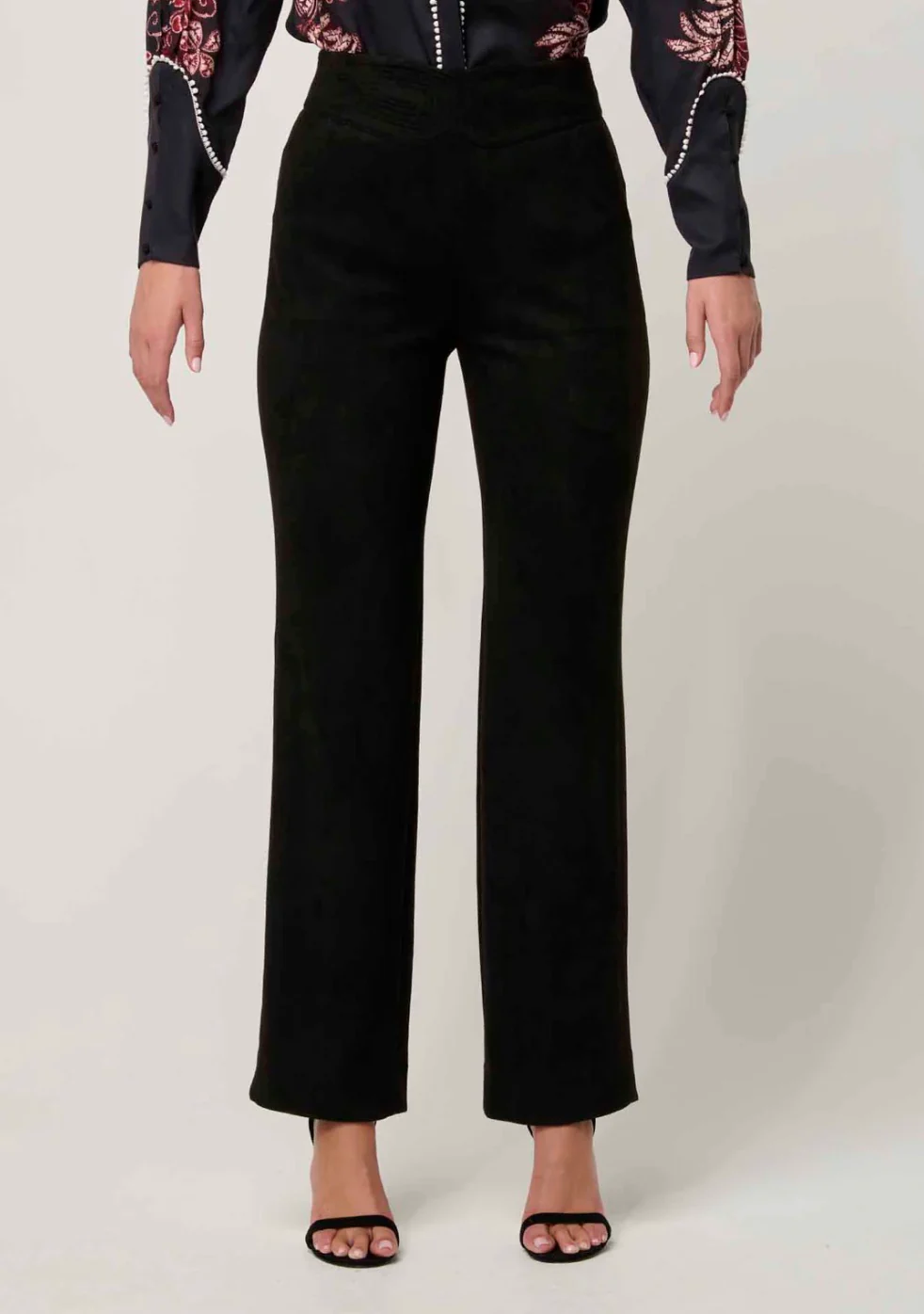 Scarlett Faux Suede Pant in ONYX - Image 4