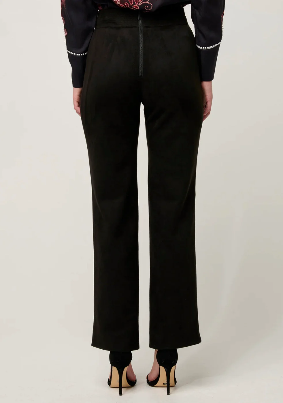 Scarlett Faux Suede Pant in ONYX - Image 5
