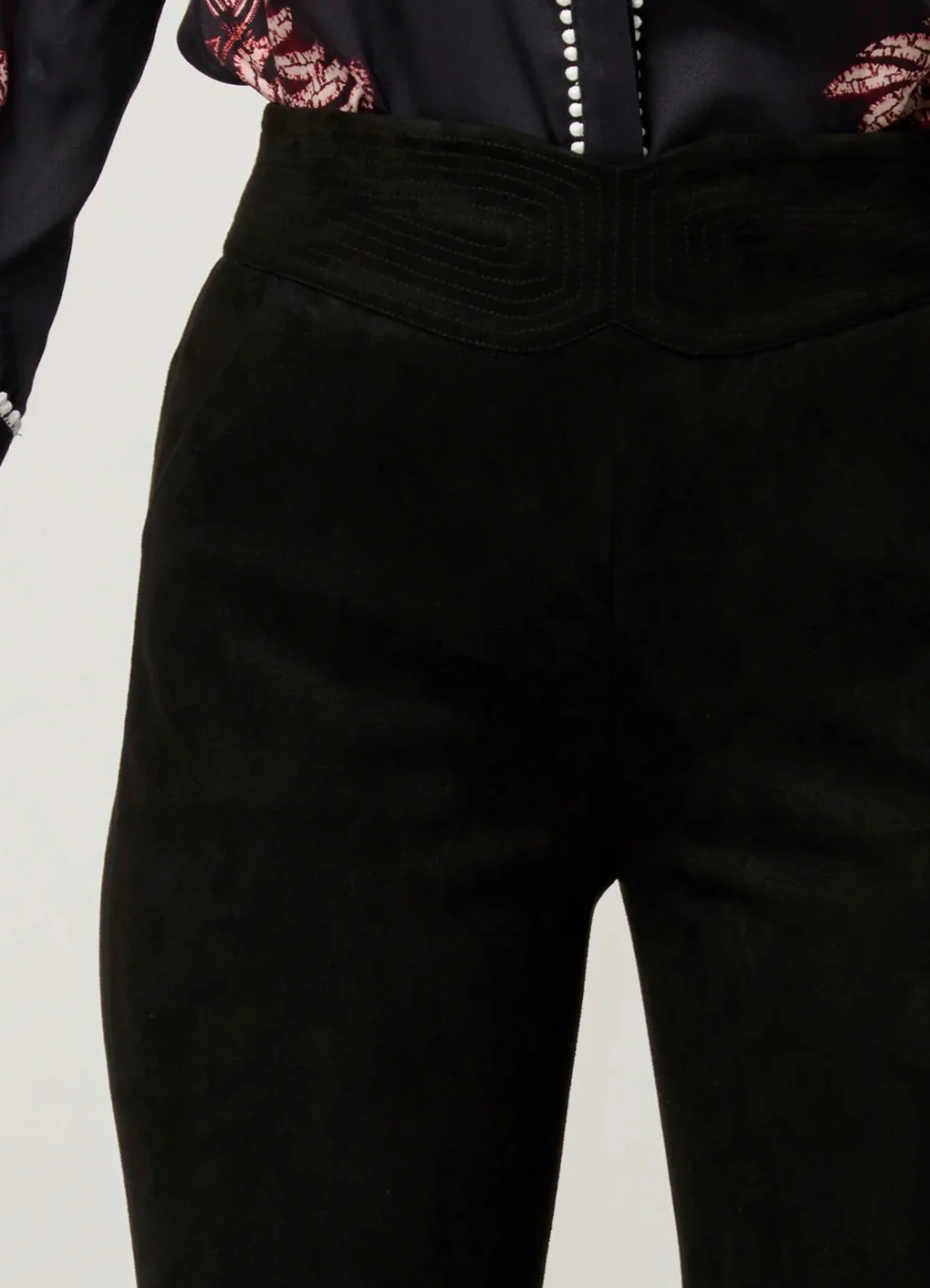 Scarlett Faux Suede Pant in ONYX - Image 6