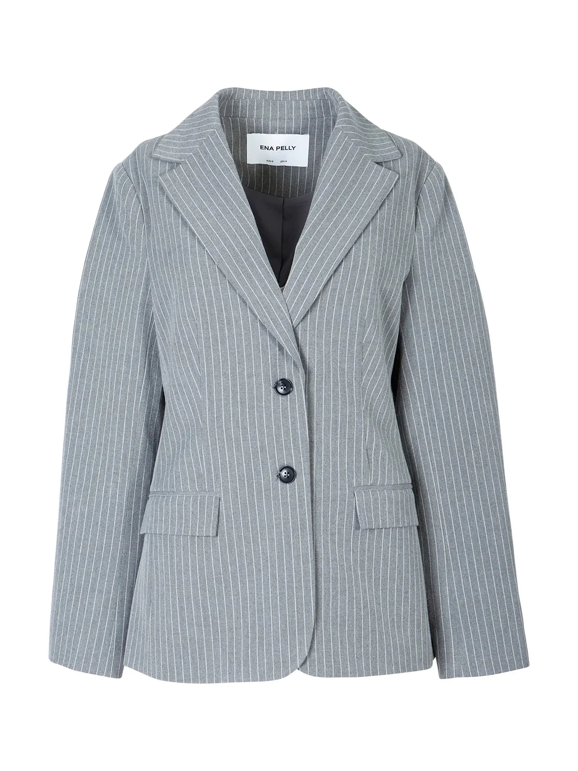 Serena Tailored Blazer Grey Pin Stripe - Image 5