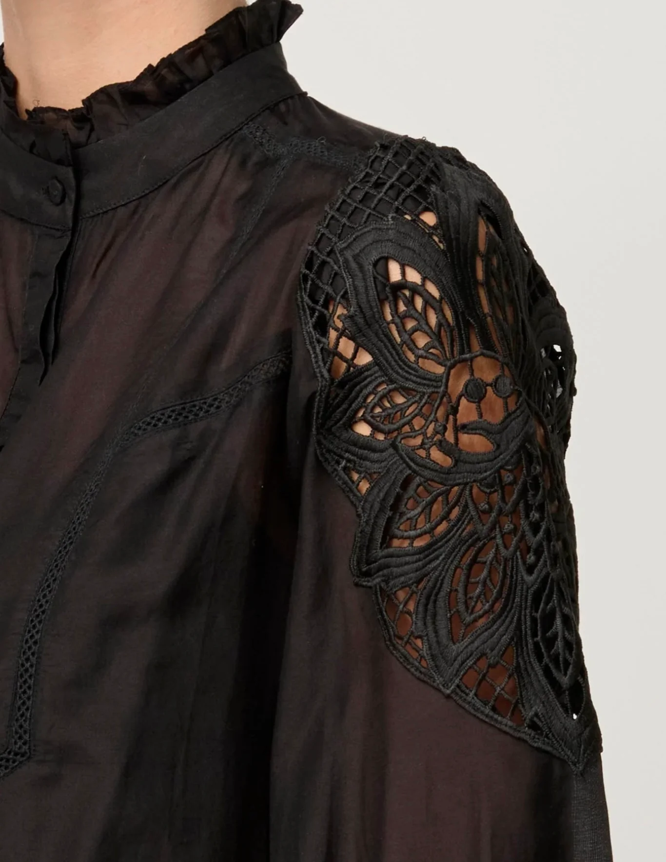 Sevilla Cotton Silk Shirt ONYX - Image 3