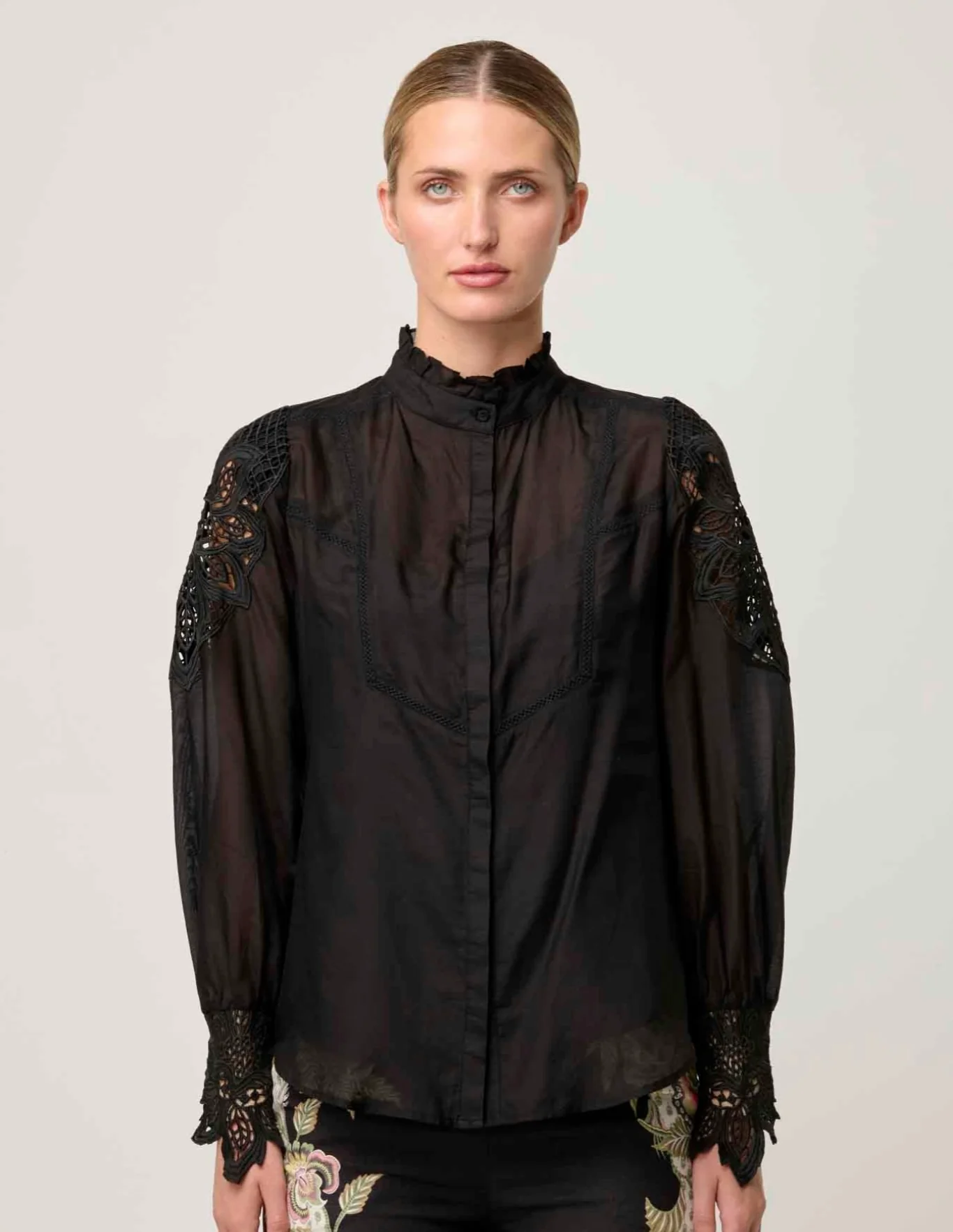 Sevilla Cotton Silk Shirt ONYX - Image 4