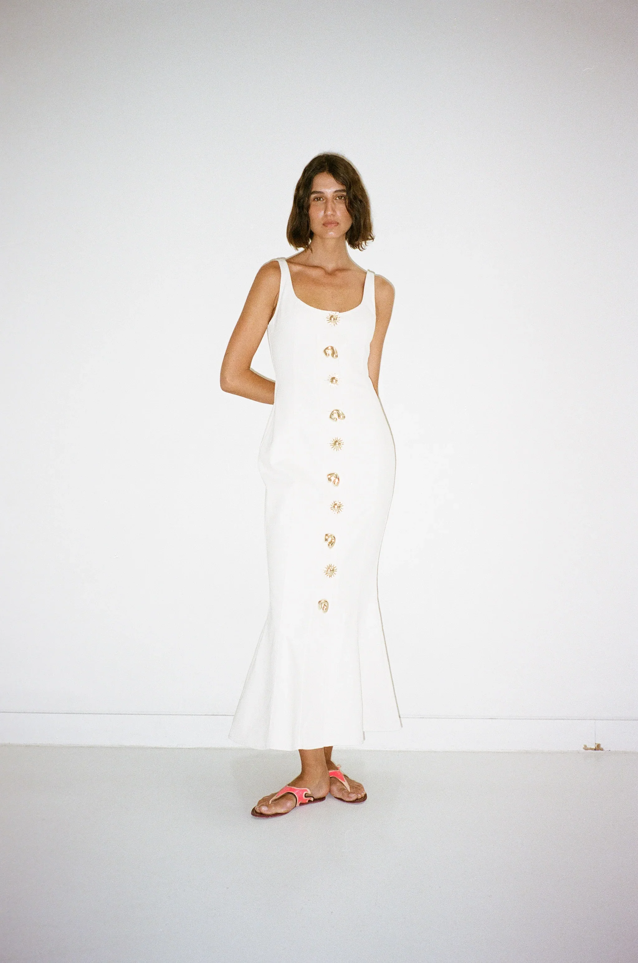 Sibel Denim Dress IVORY