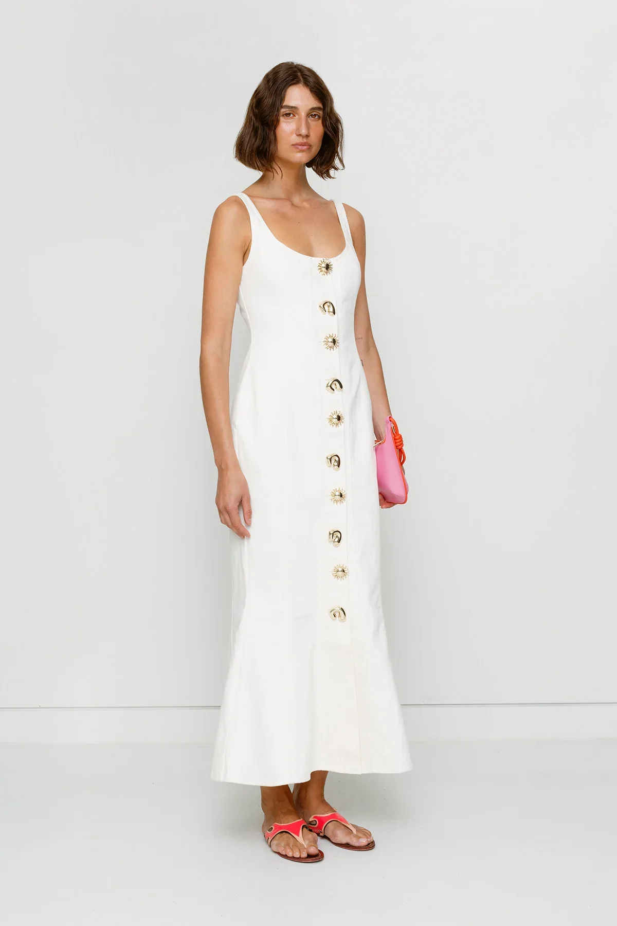 Sibel Denim Dress IVORY - Image 3