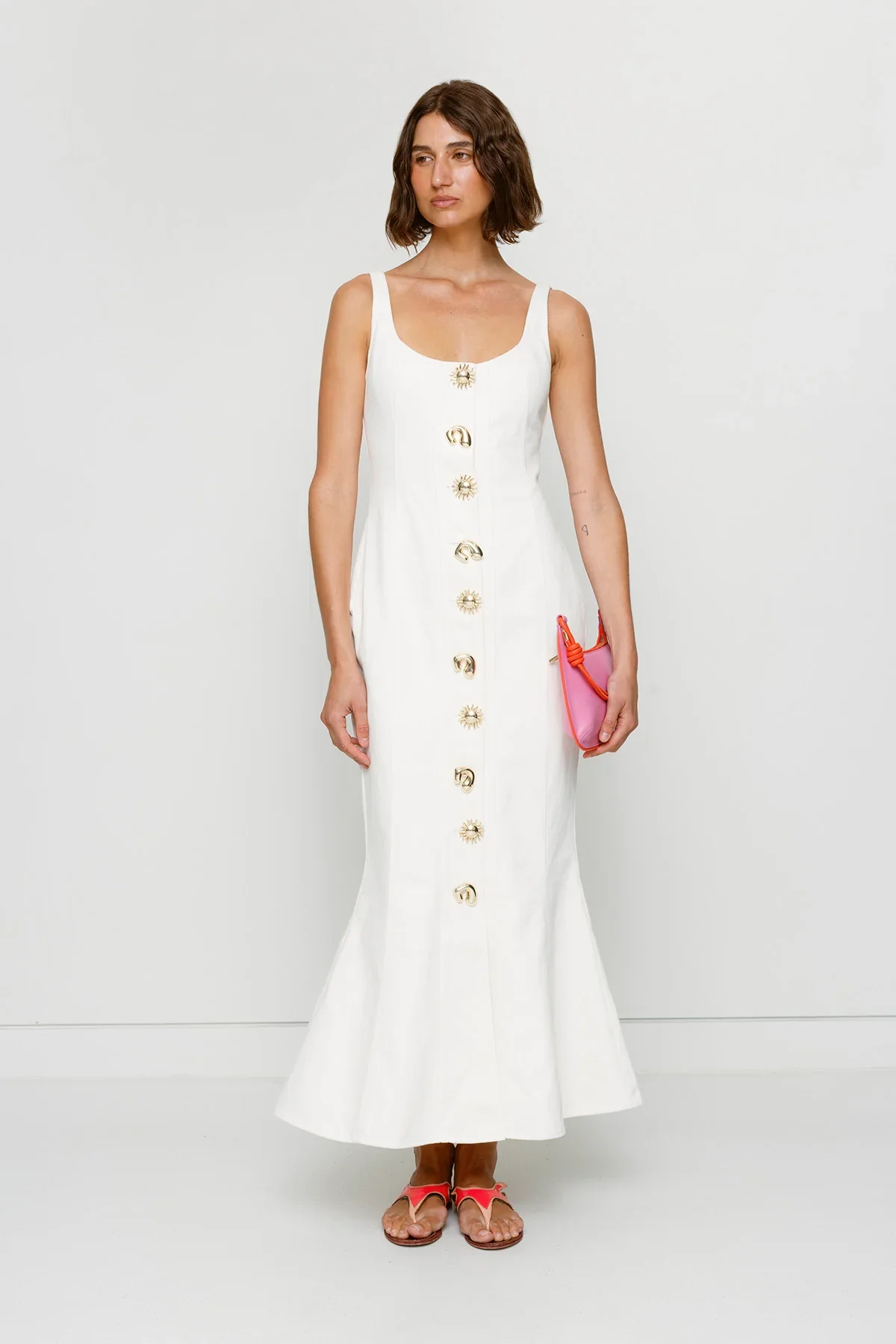 Sibel Denim Dress IVORY - Image 4