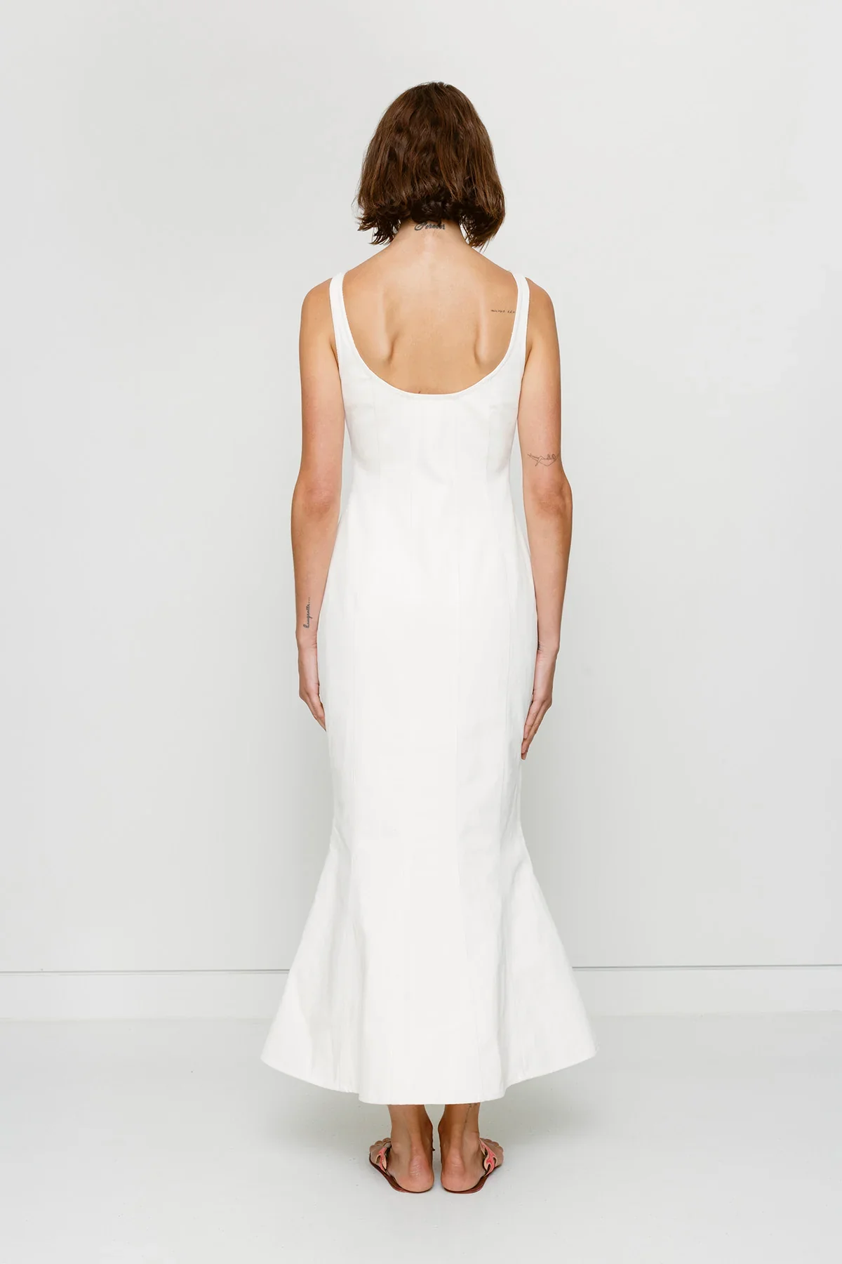 Sibel Denim Dress IVORY - Image 5