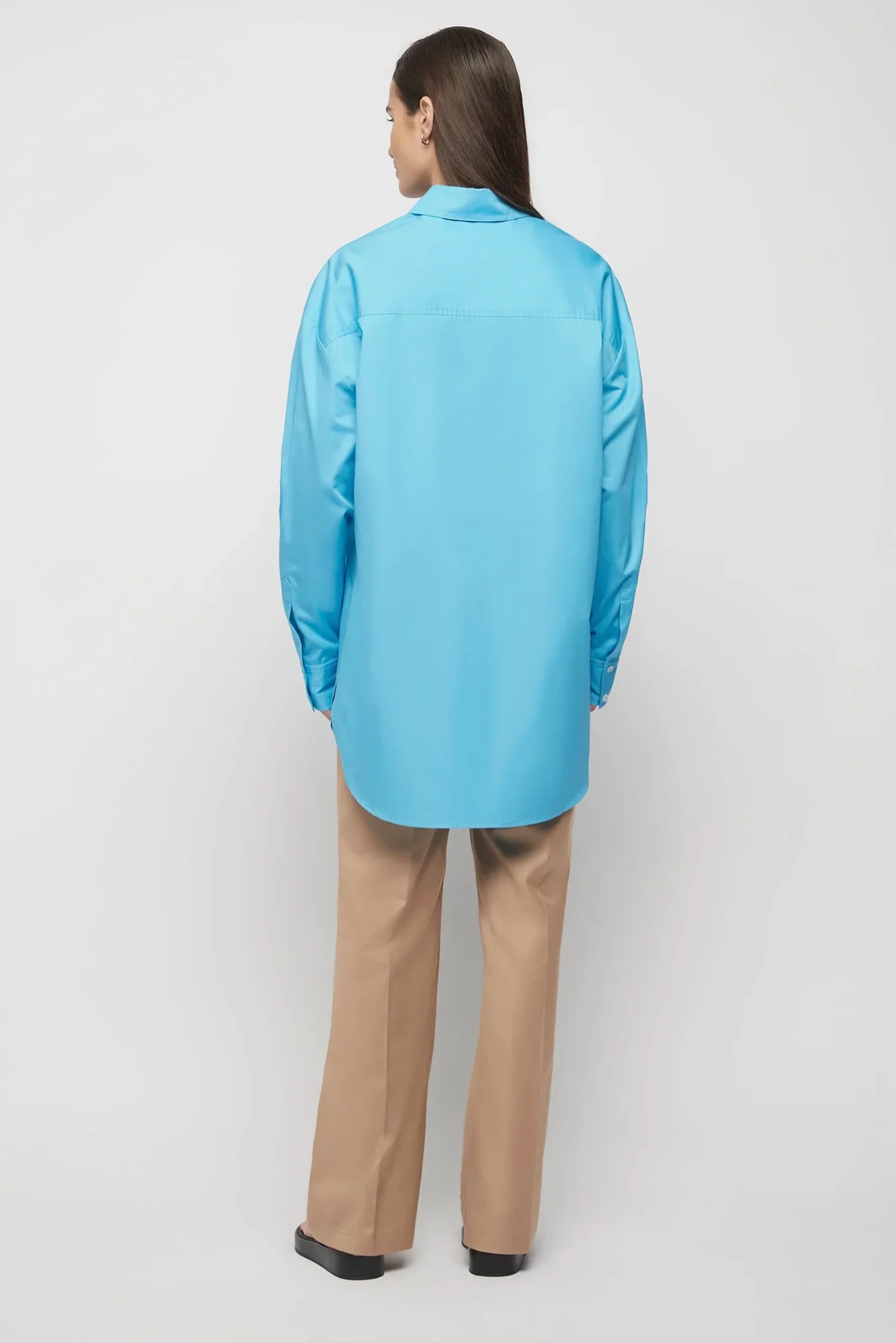 Signature Cotton Shirt - Azure Blue - Image 4